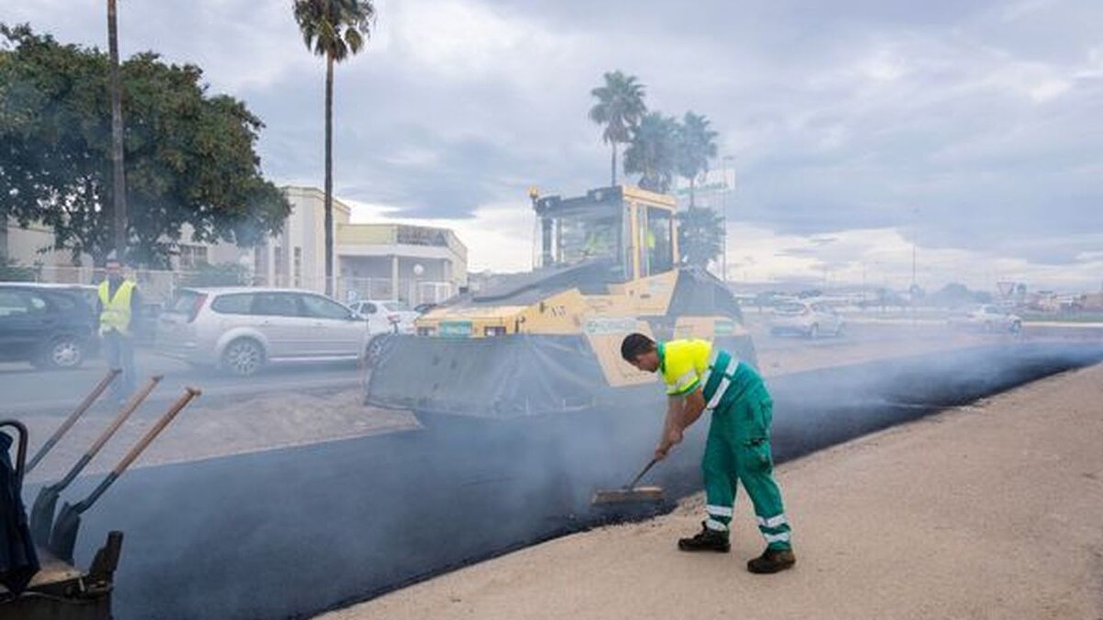 Obra del carril ciclo peatonal Campohermoso-San Isidro