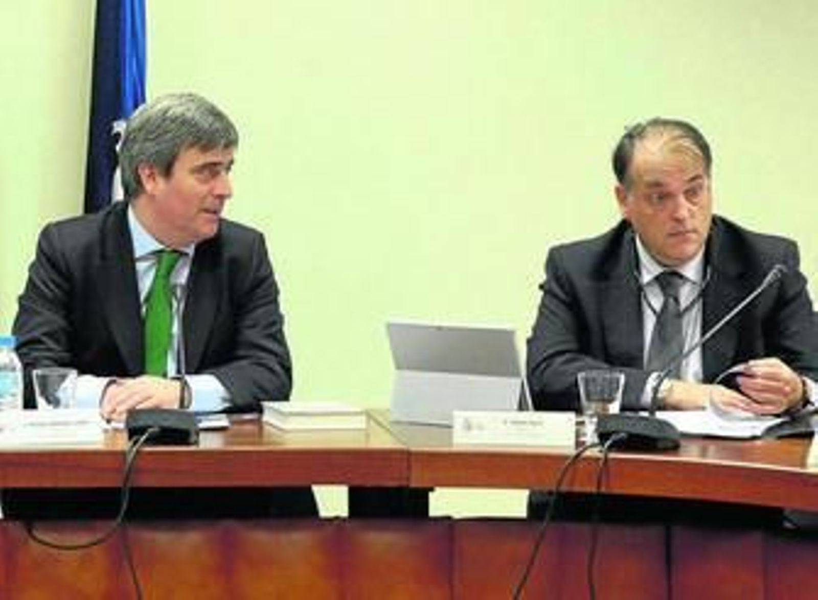 Miguel Cardenal y Javier Tebas, presidentes del CSD y LFP, respectivamente.