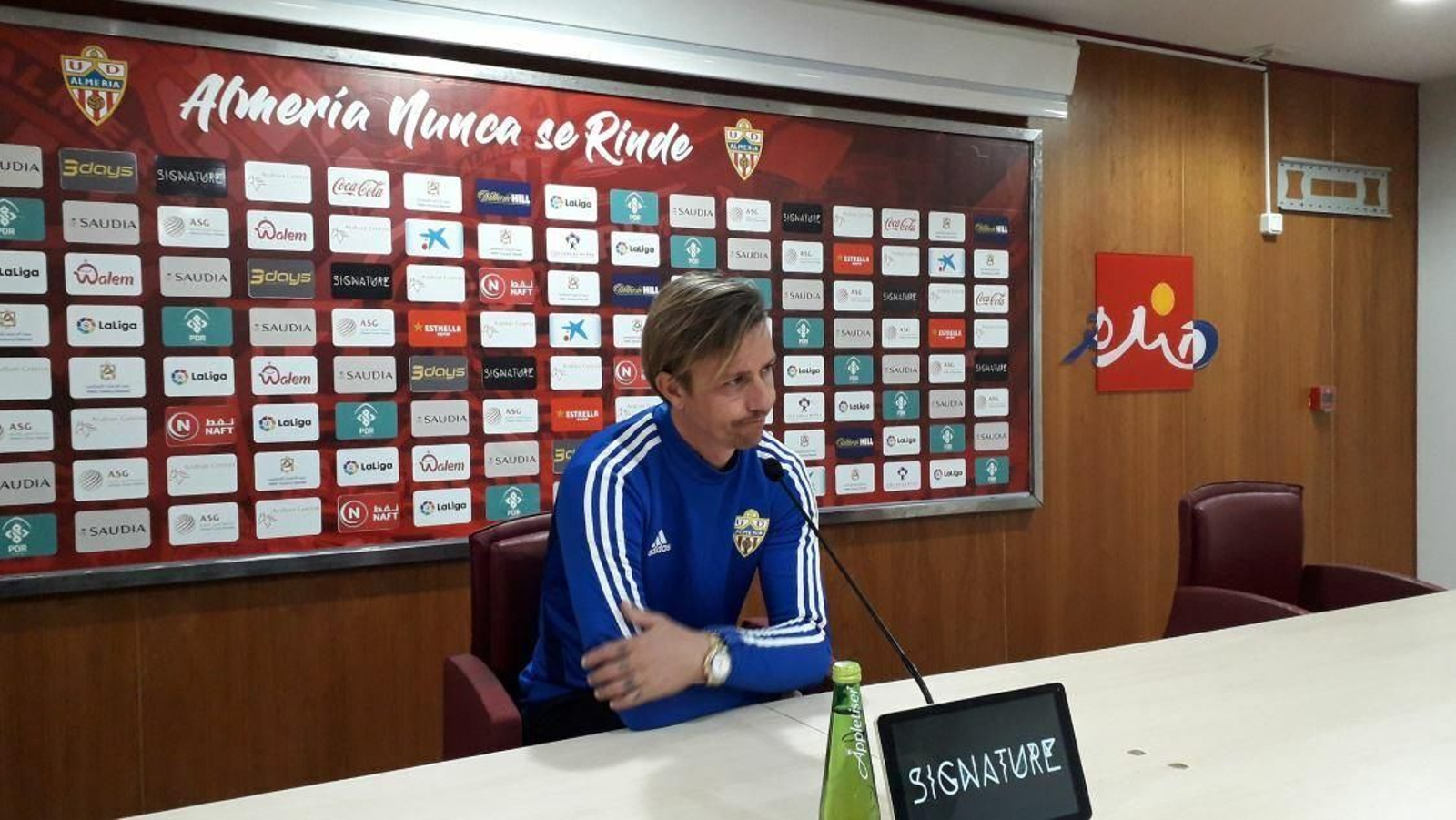 Guti, en la rueda de prensa.