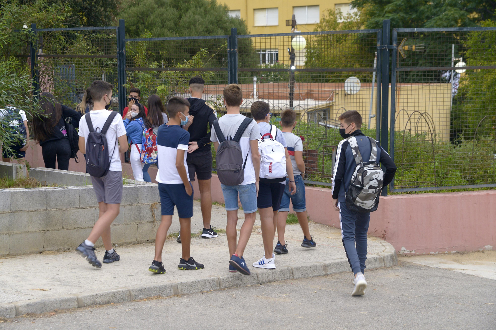 Fotos del primer dia de instituto en Algecrias