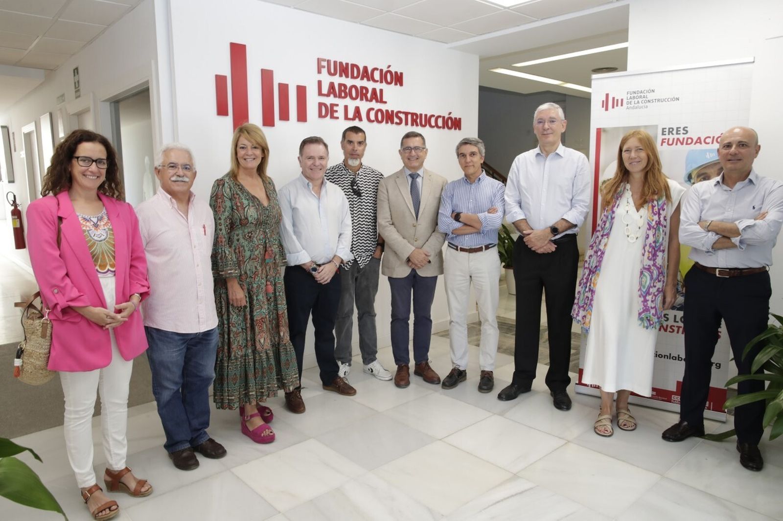 Pilar Miranda, durante la visita a la Fundación Laboral de la Construcción.