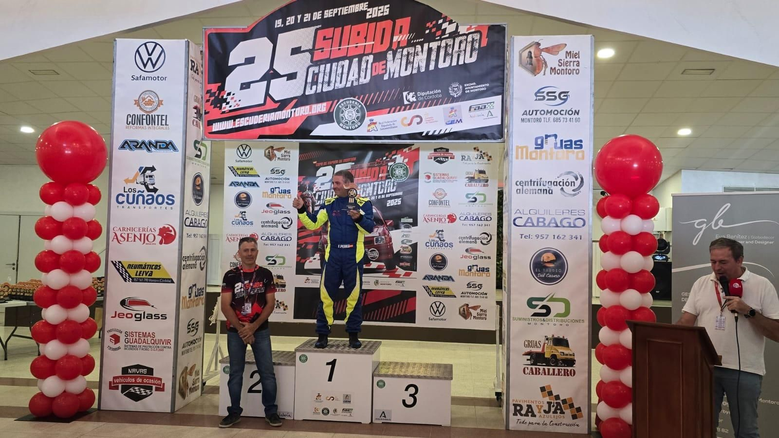 Esteban Perea, en el primer cajón, en la cita disputada en tierras cordobesas.
