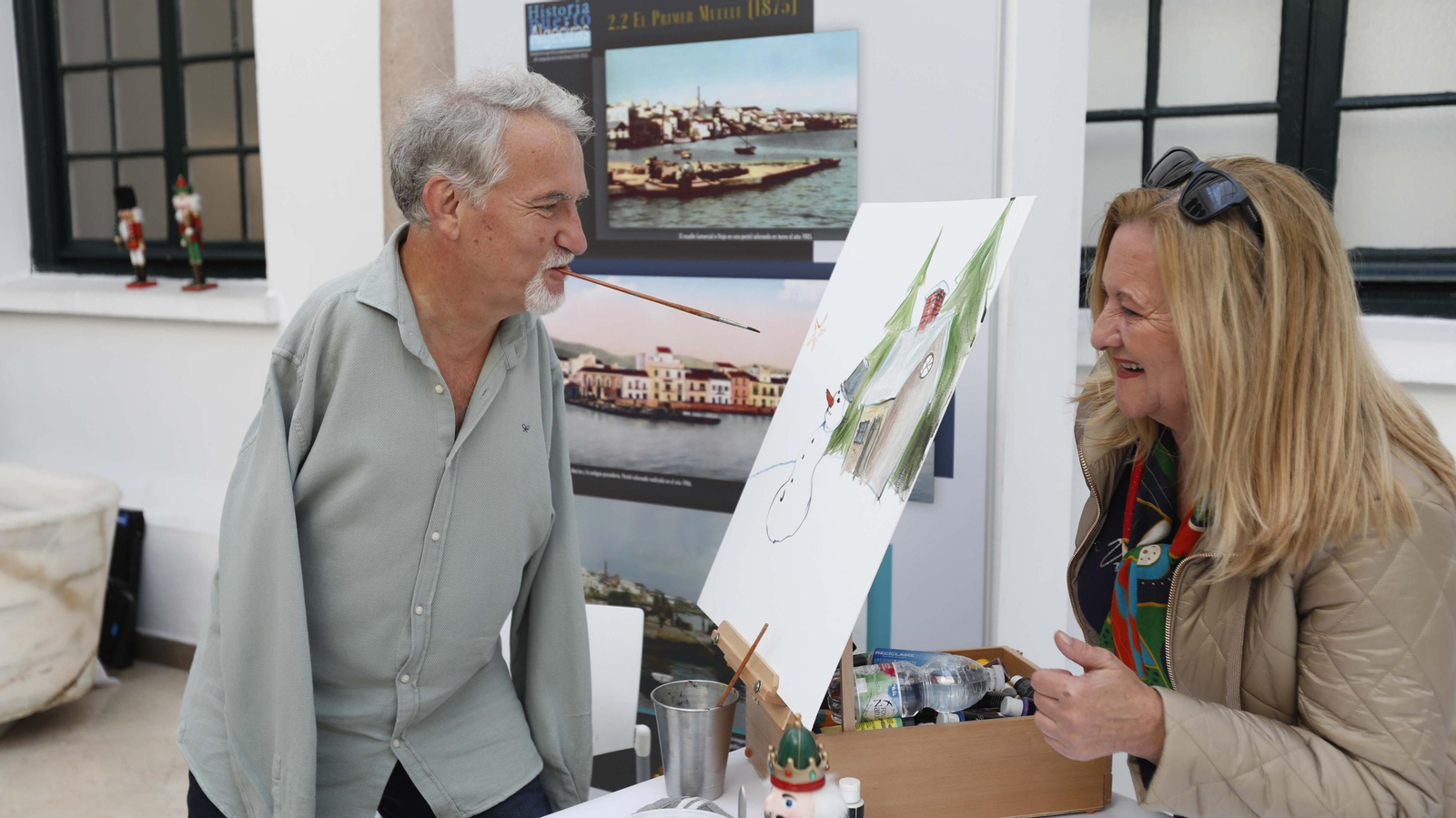 Las fotos del taller de pintura del artista Krzysztof Kosowski