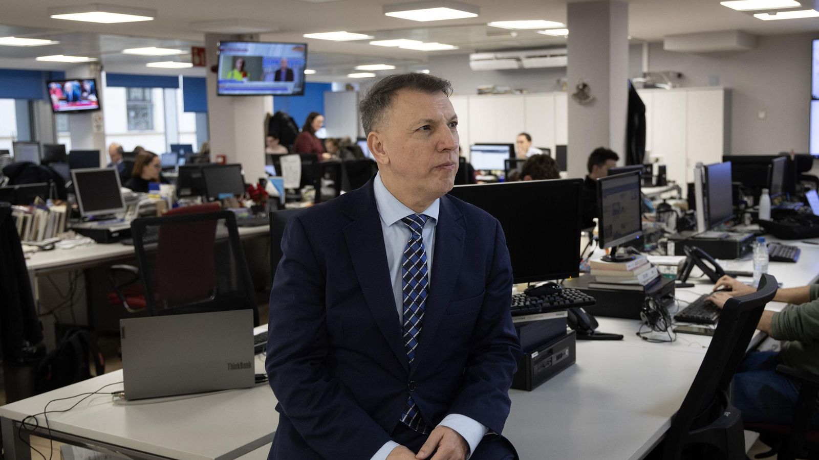 El magistrado Joaquim Bosch, en la redacción de Diario de Sevilla.