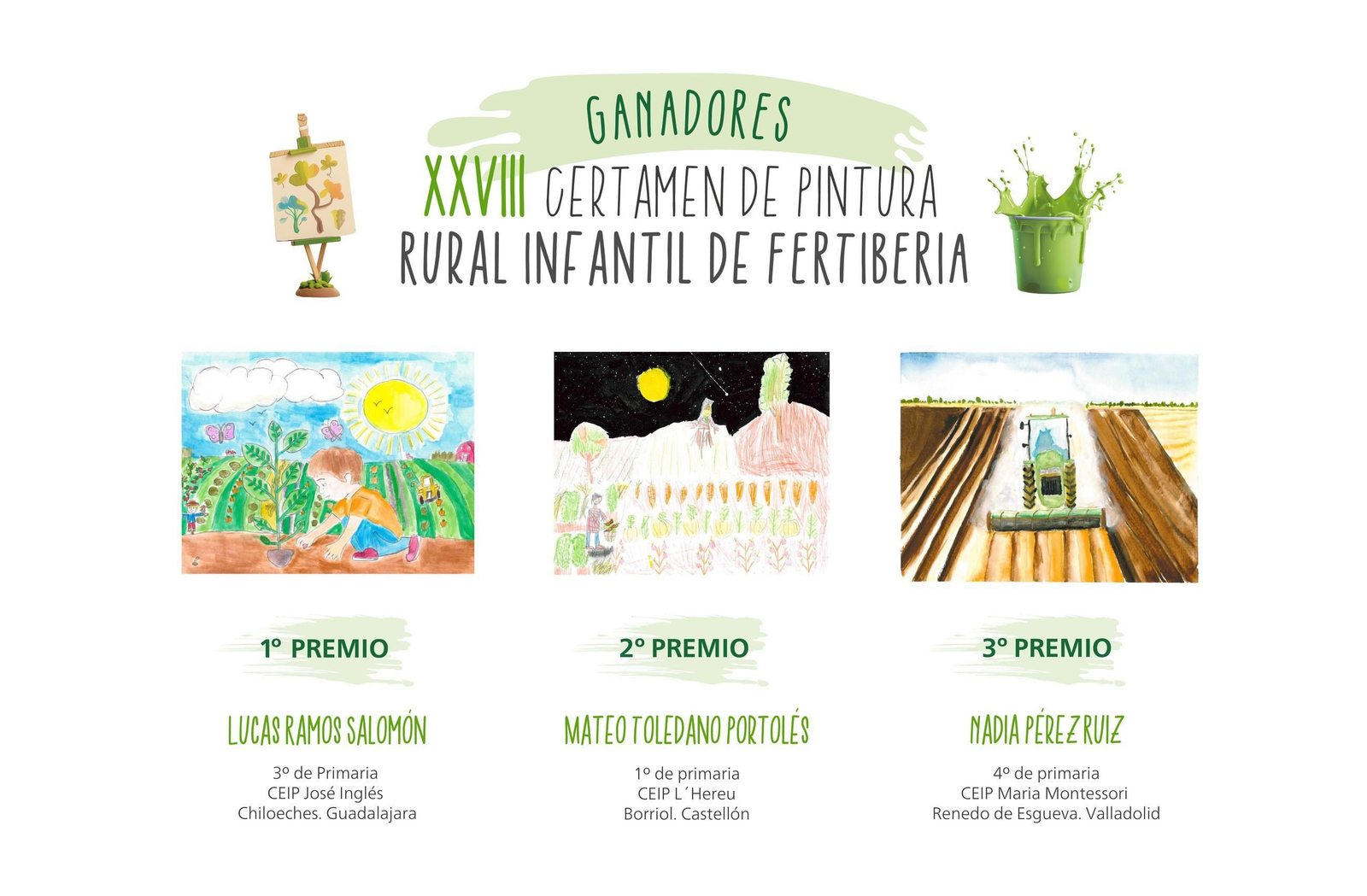 Montaje Ganadores Certamen de Pintura Fertiberia XXVIII.