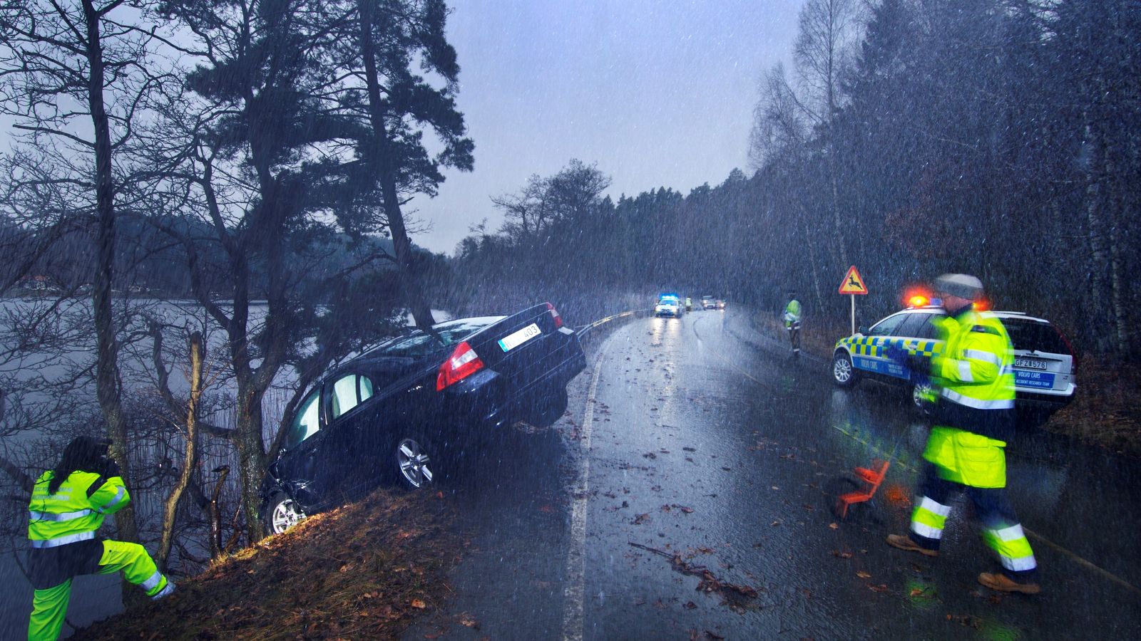 El equipo de investigación de Volvo permanece en alerta las 24 horas del día para acudir allí donde uno de sus coches está implicado.