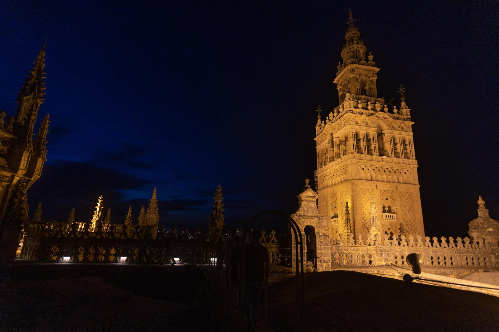 Las impresionantes imágenes de las cubiertas de la Catedral al anochecer