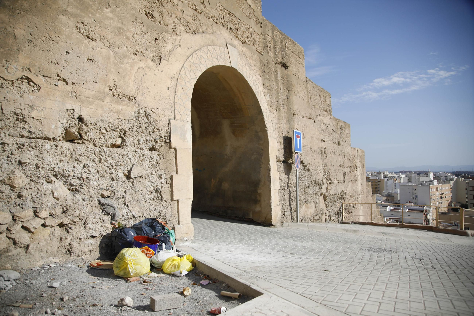 Las imágenes de los escombros en las obras de San Cristóbal de Almería