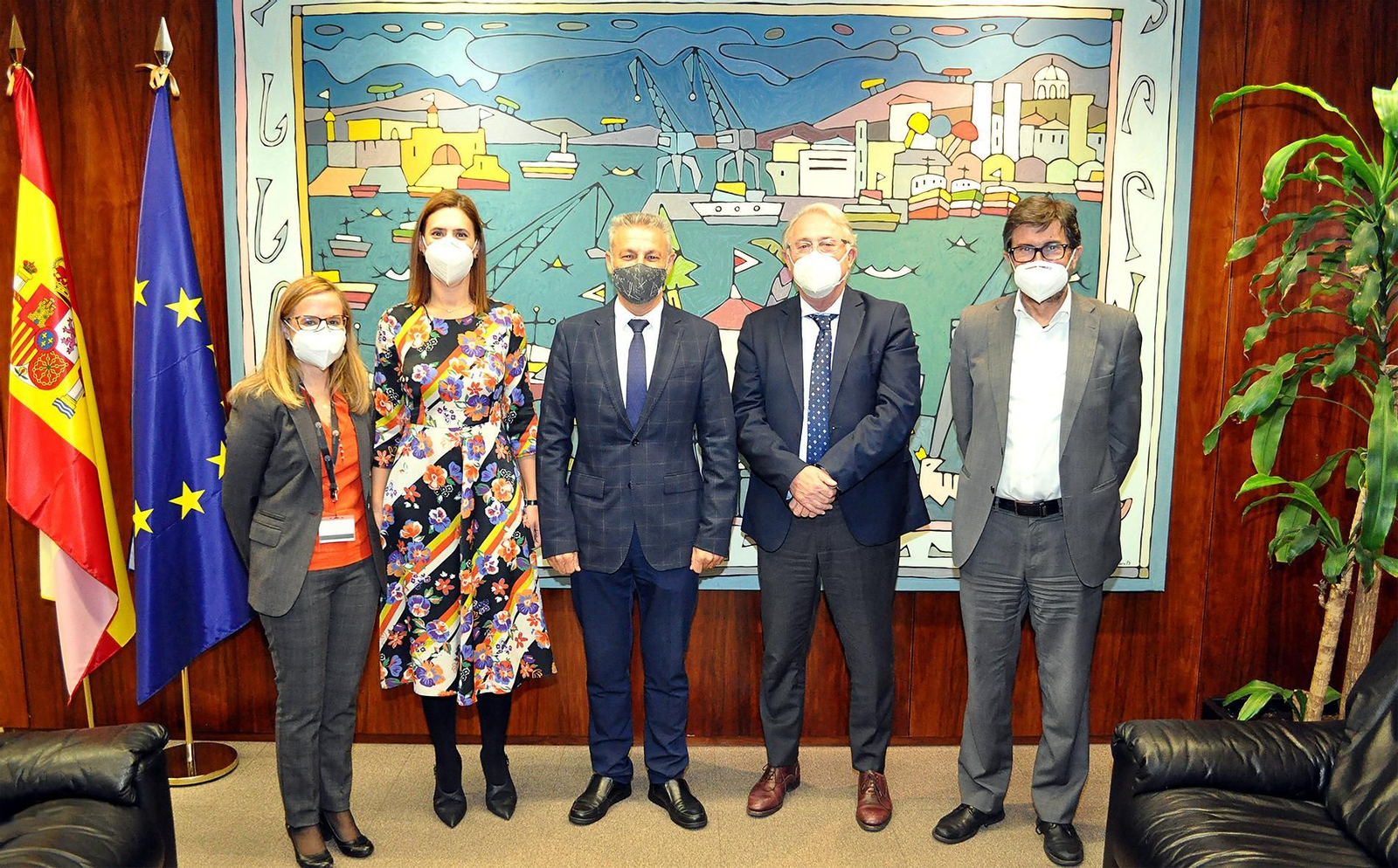 Encuentro entre el presidente de Puertos del Estado, Francisco Toledo, y el de la Autoridad Portuaria de Almería, Jesús Caicedo