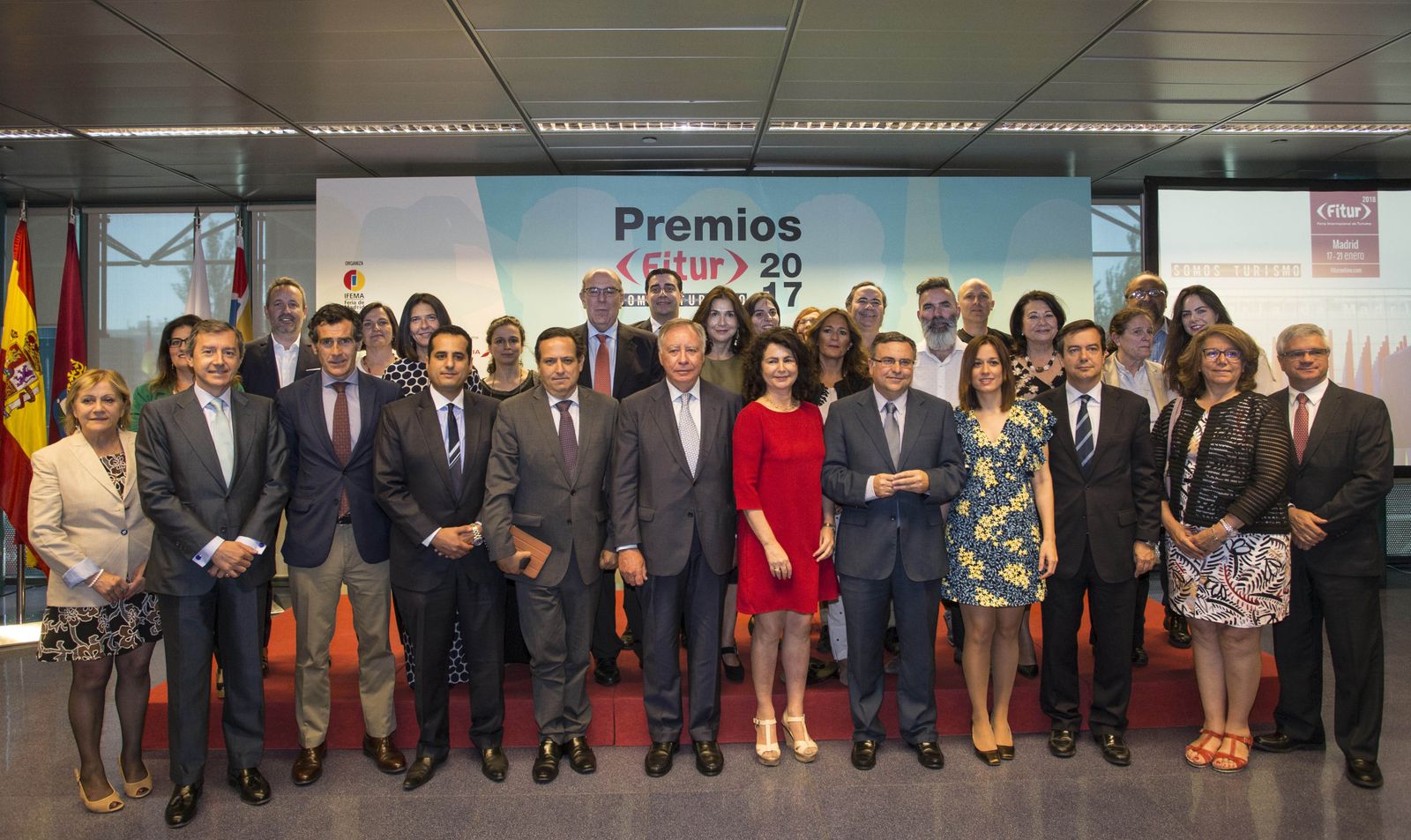 Foto de familia de los premiados en la edición de este año de la Feria Internacional del Turismo.