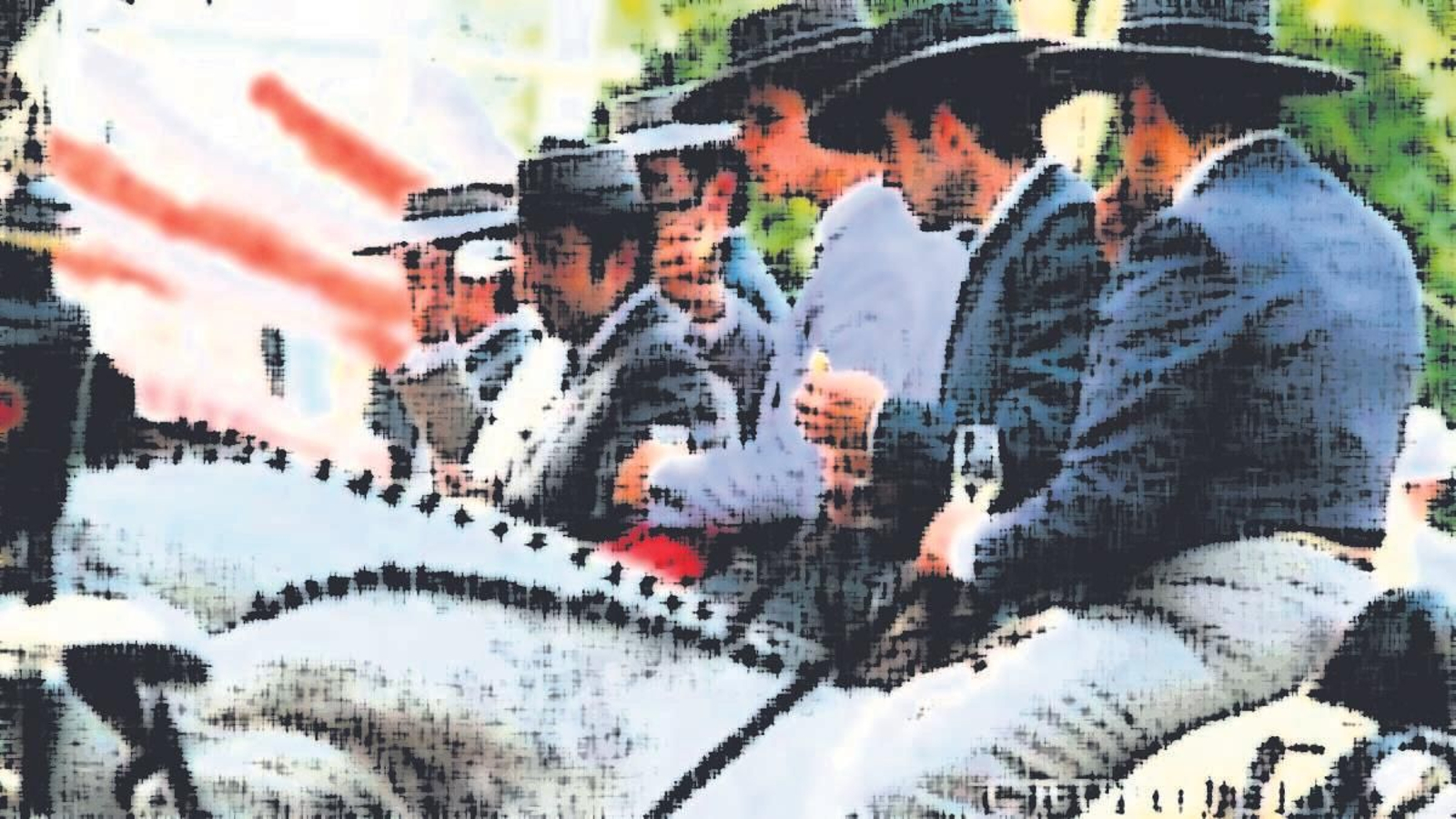 Caballistas en el real de los Remedios