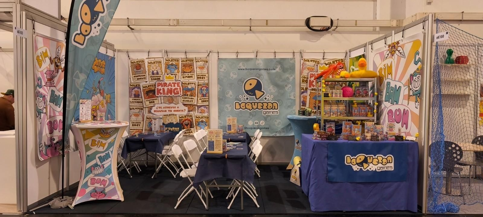 Stand de promoción de Boquerón Games en Spiel Essen 2025
