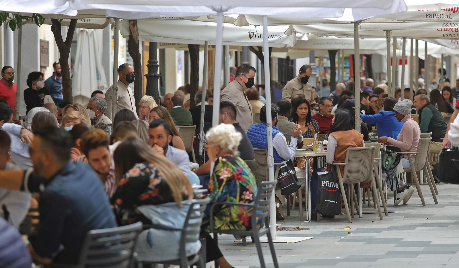 Una terraza del centro de la ciudad.
