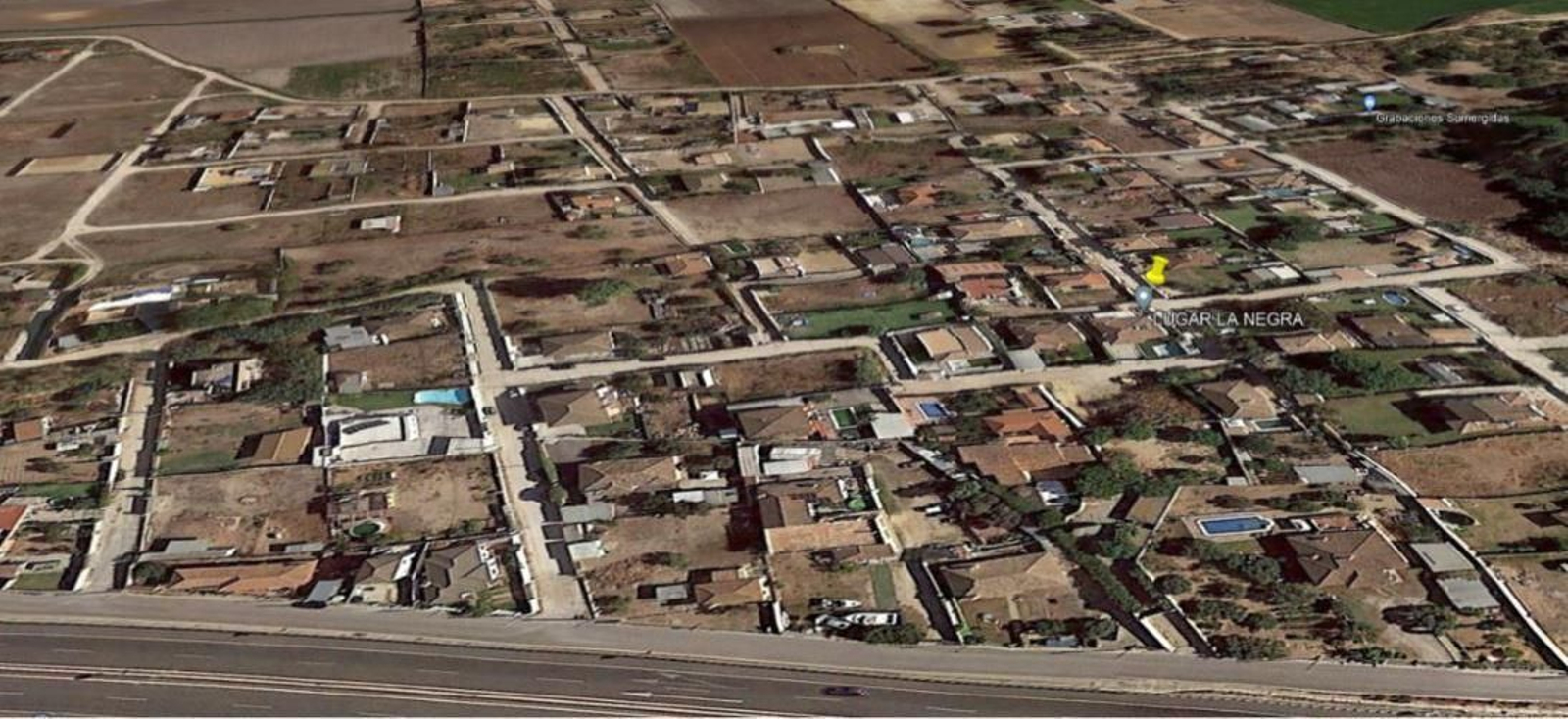 Una vista aérea de la zona de  La Negra.