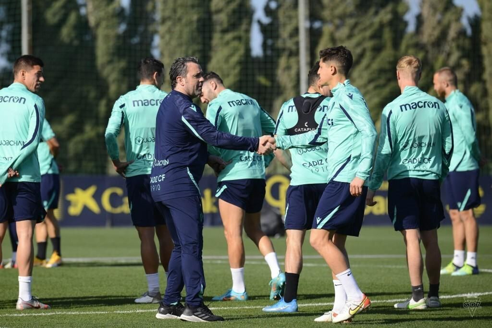 Sergio González al inicio de un entrenamiento.