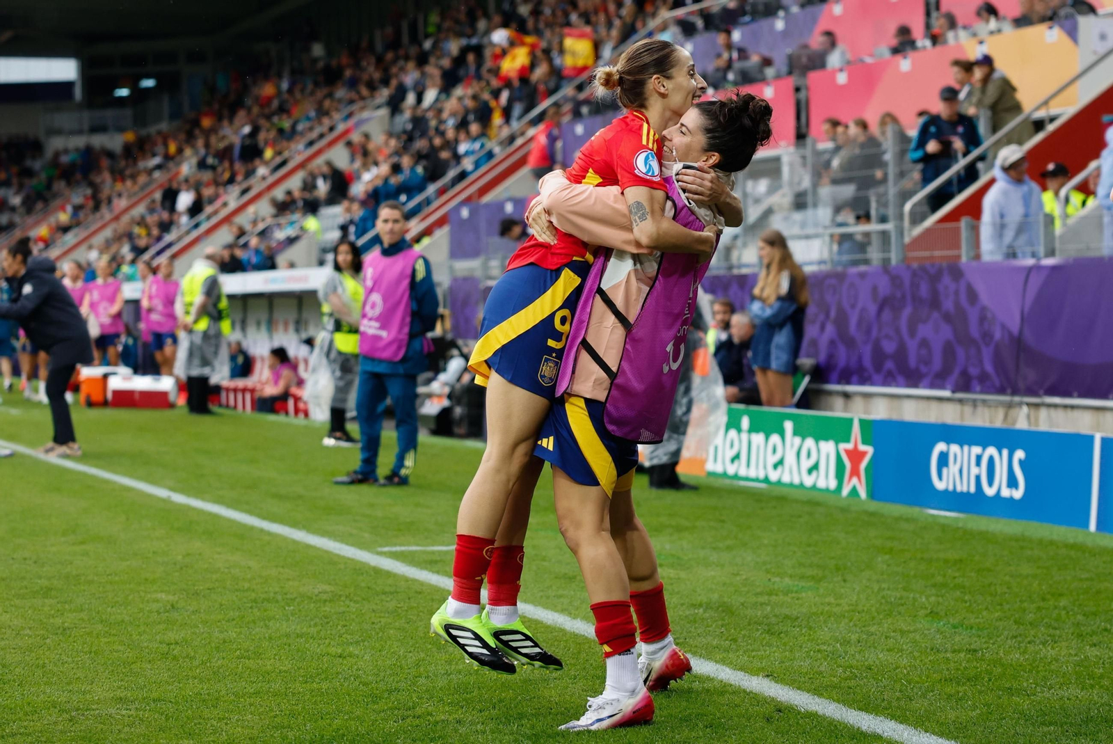 Las fotos de la goleada de España sobre Bélgica en la Eurocopa femenina
