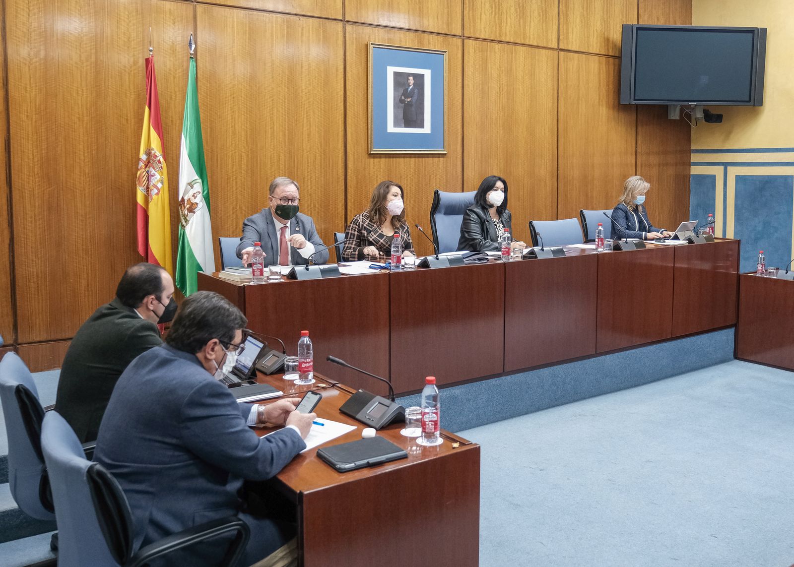 Comparecencia de la consejera Carmen Crespo esta mañana en el Parlamento de Andalucía.
