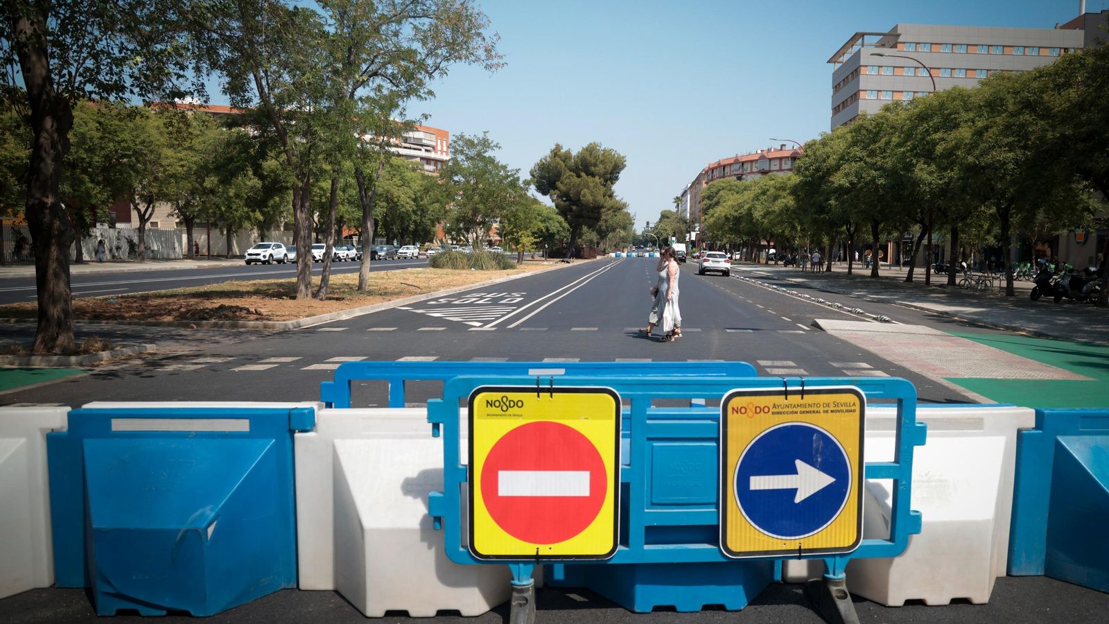 Corte en la avenida de las Ciencias.