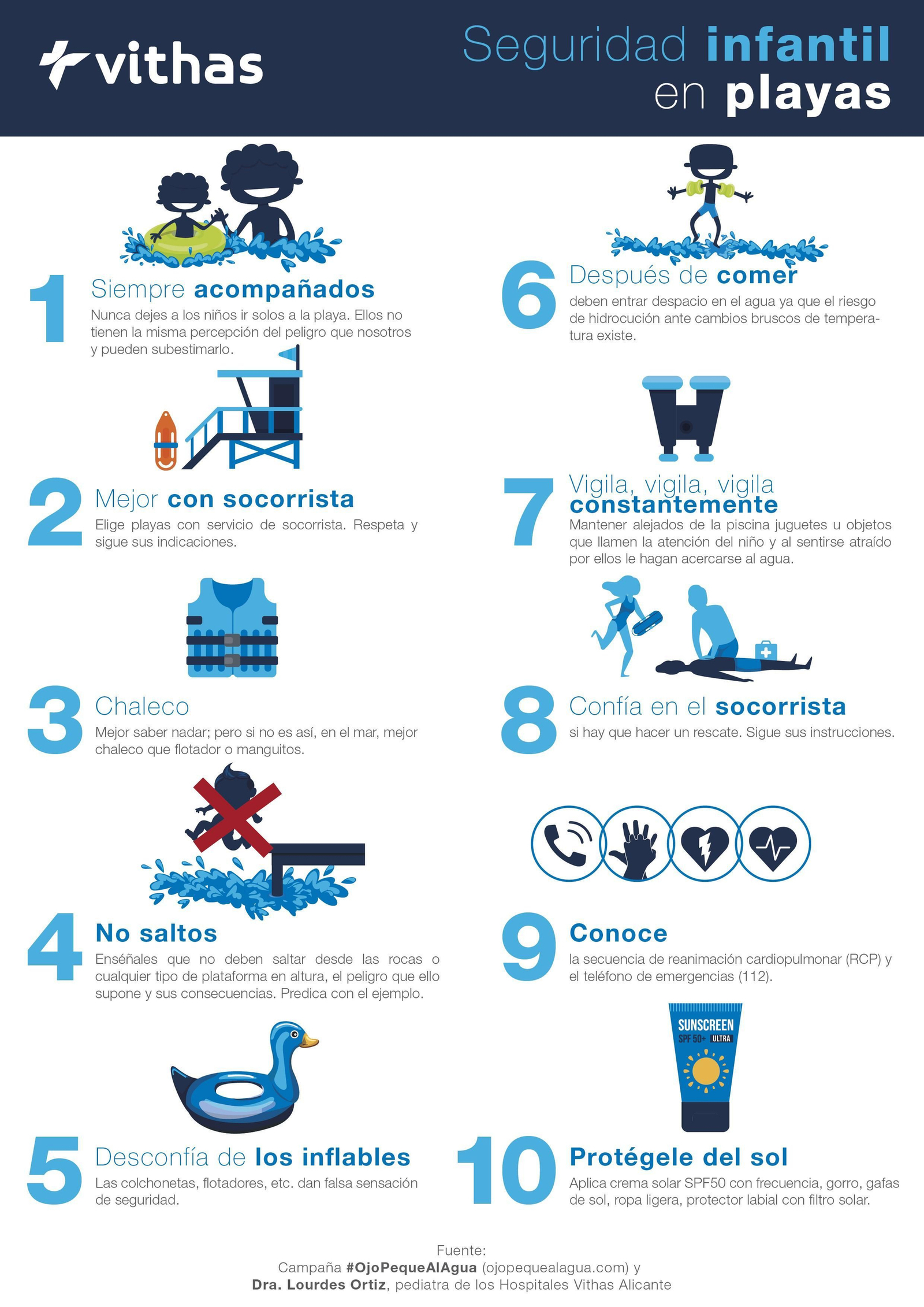 Seguridad infantil en playas