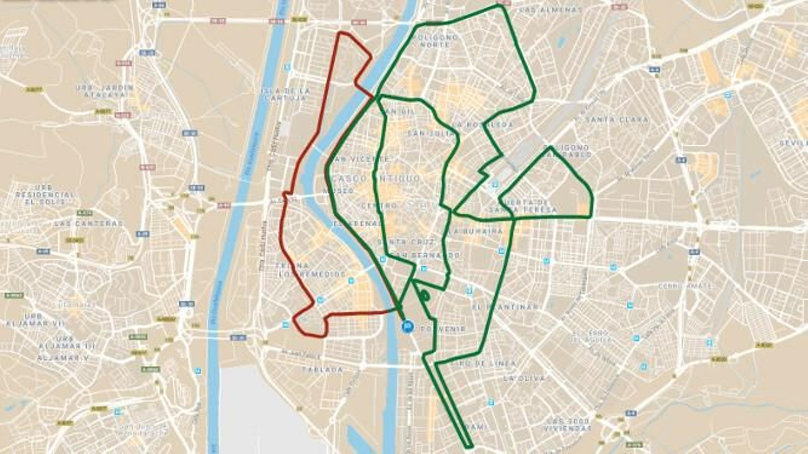 Recorrido del Maratón de Sevilla 2020