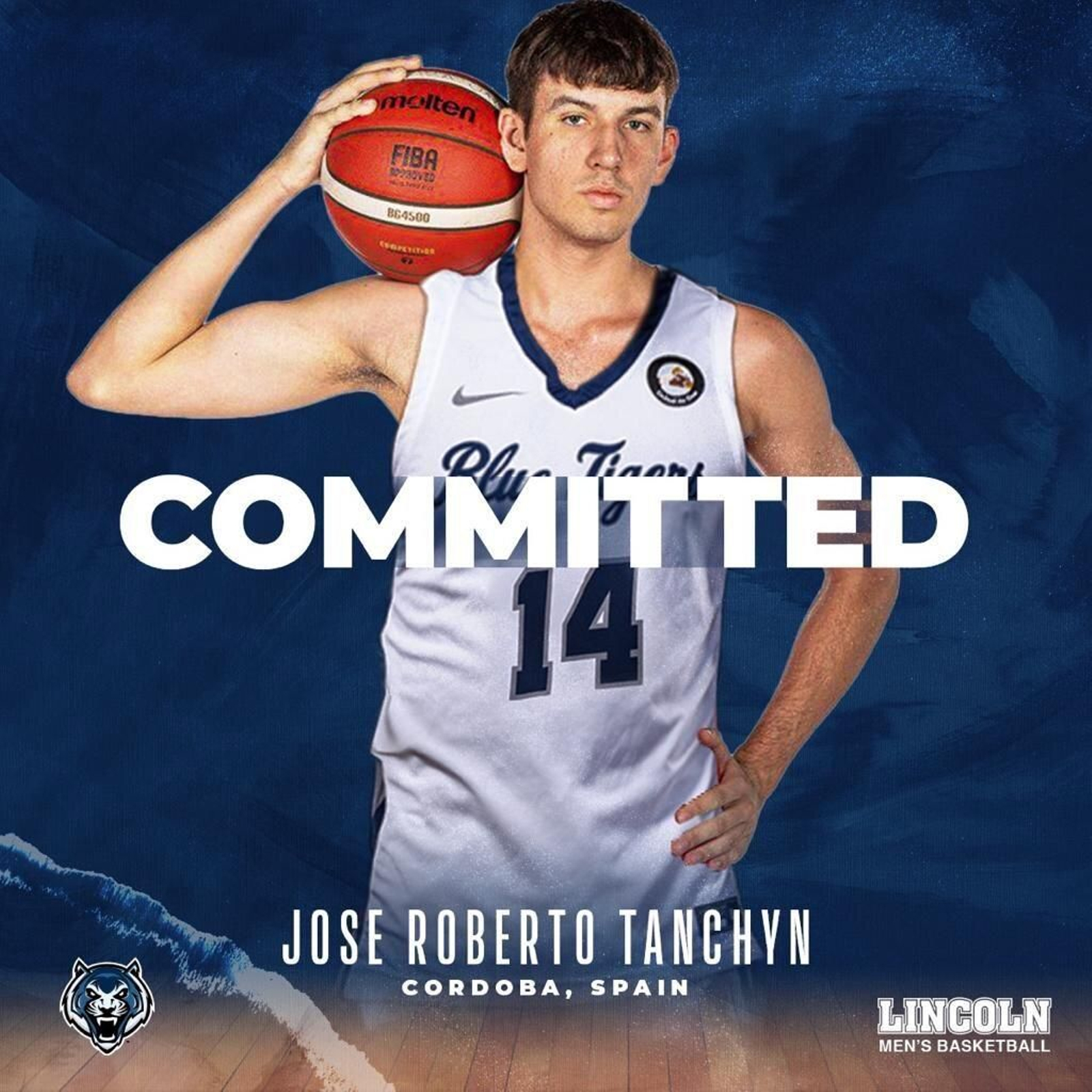 José Tanchyn elige la universidad de Lincoln para seguir su carrera en EEUU.