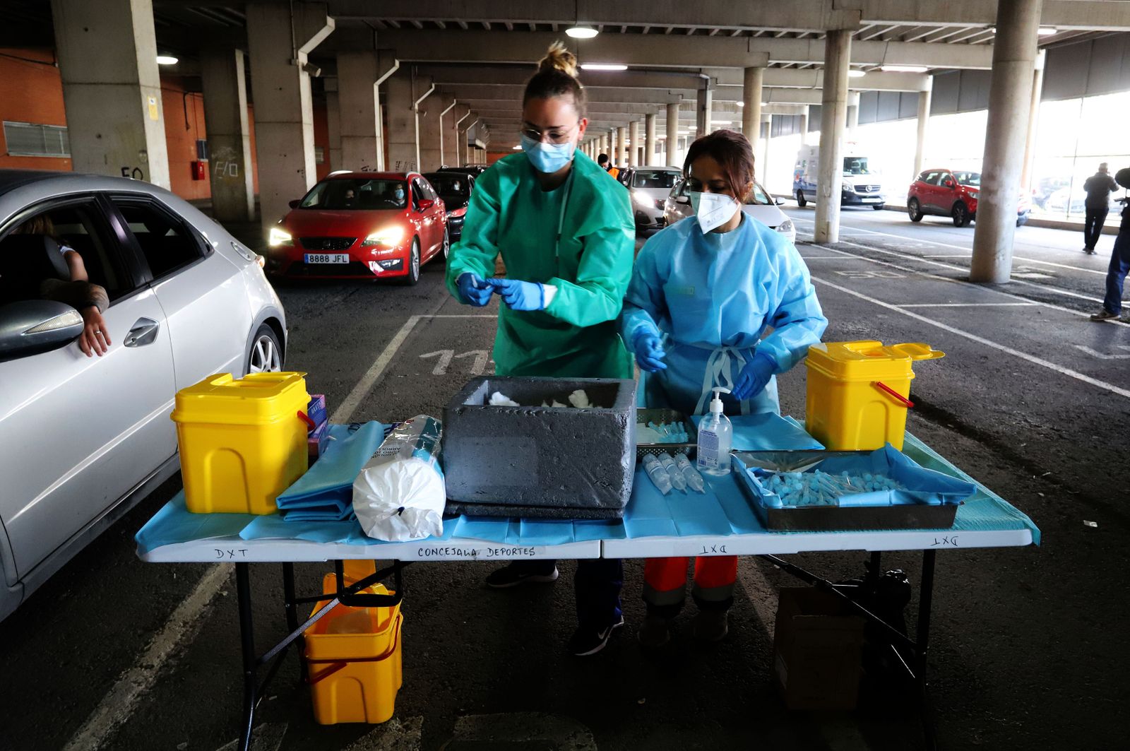 Campaña de vacunación en el Nuevo Colombino.