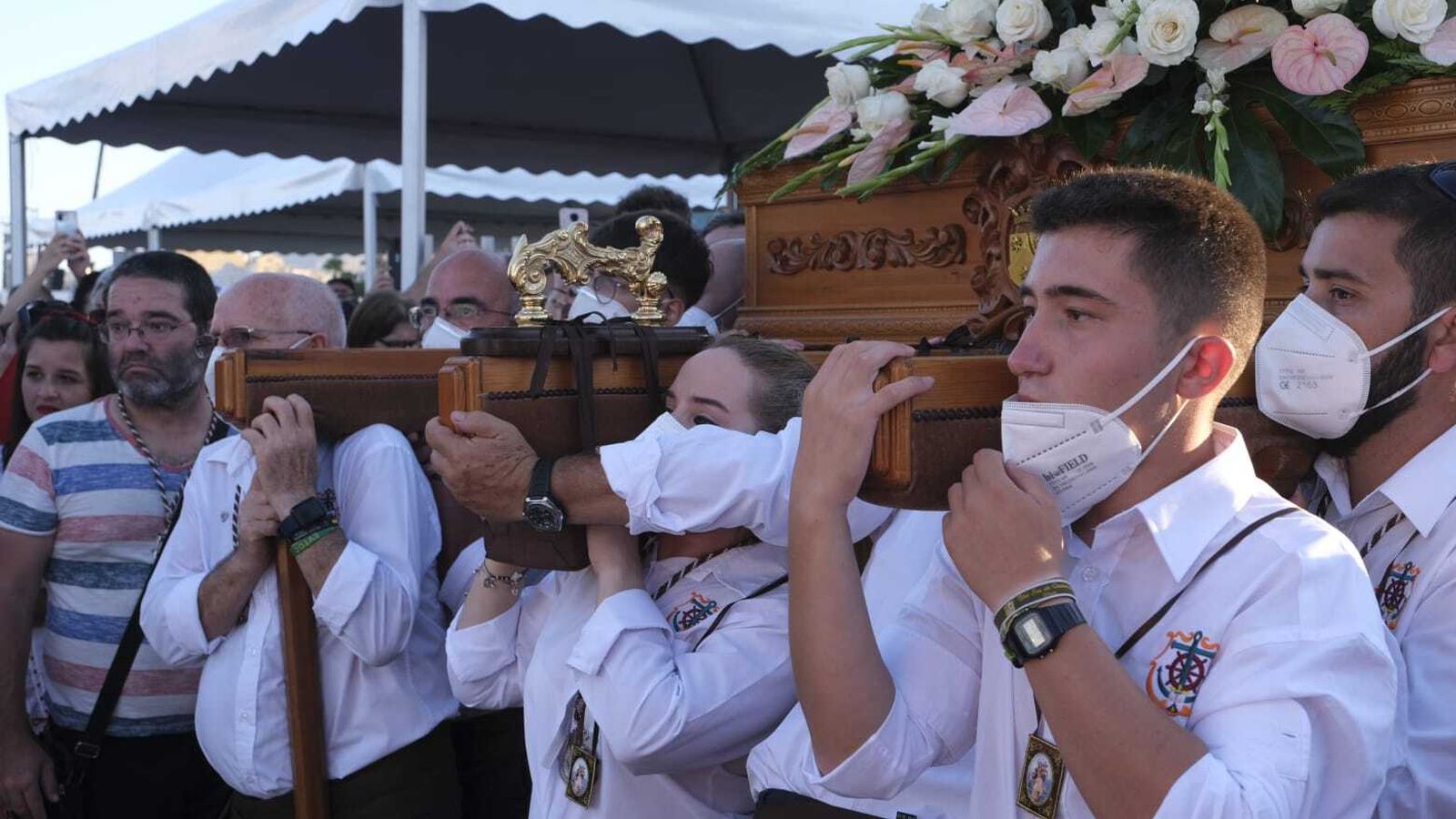Costaleros de la Virgen del Camen de Garrucha.