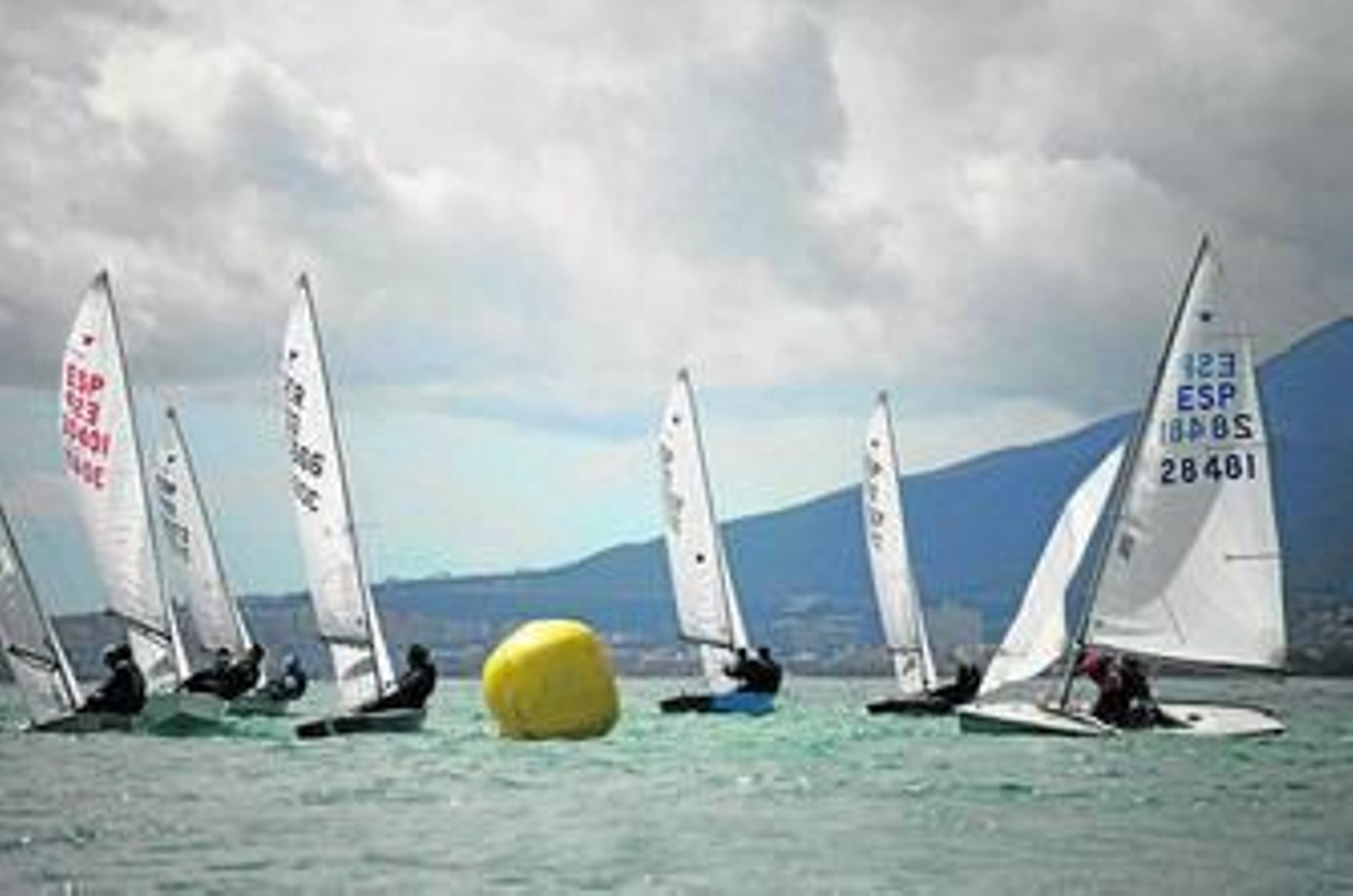 Una imagen de la prueba, ayer, en la Bahía de Málaga.