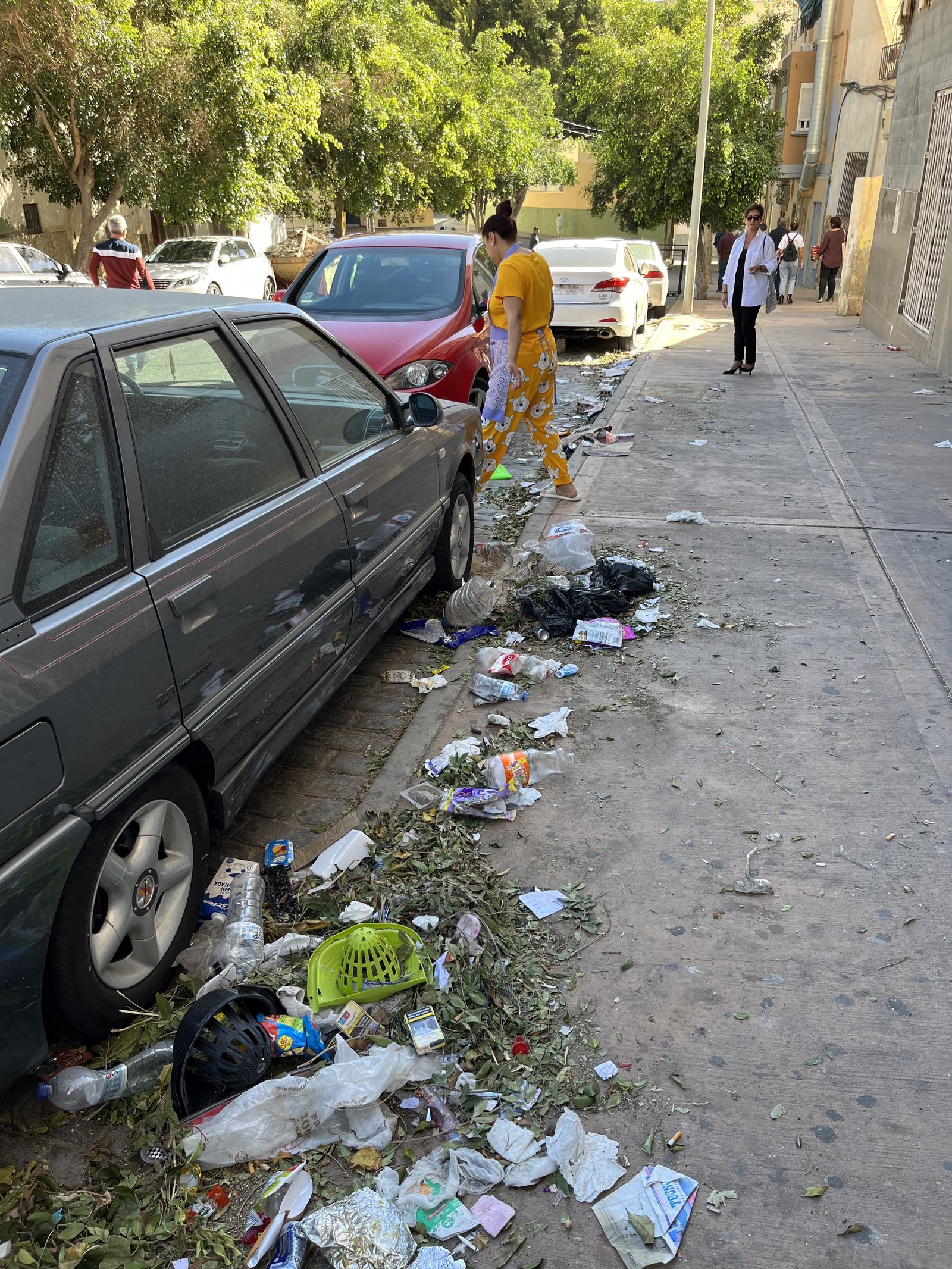 Una de las imágenes facilitadas por el PSOE de la suciedad presente en las calles