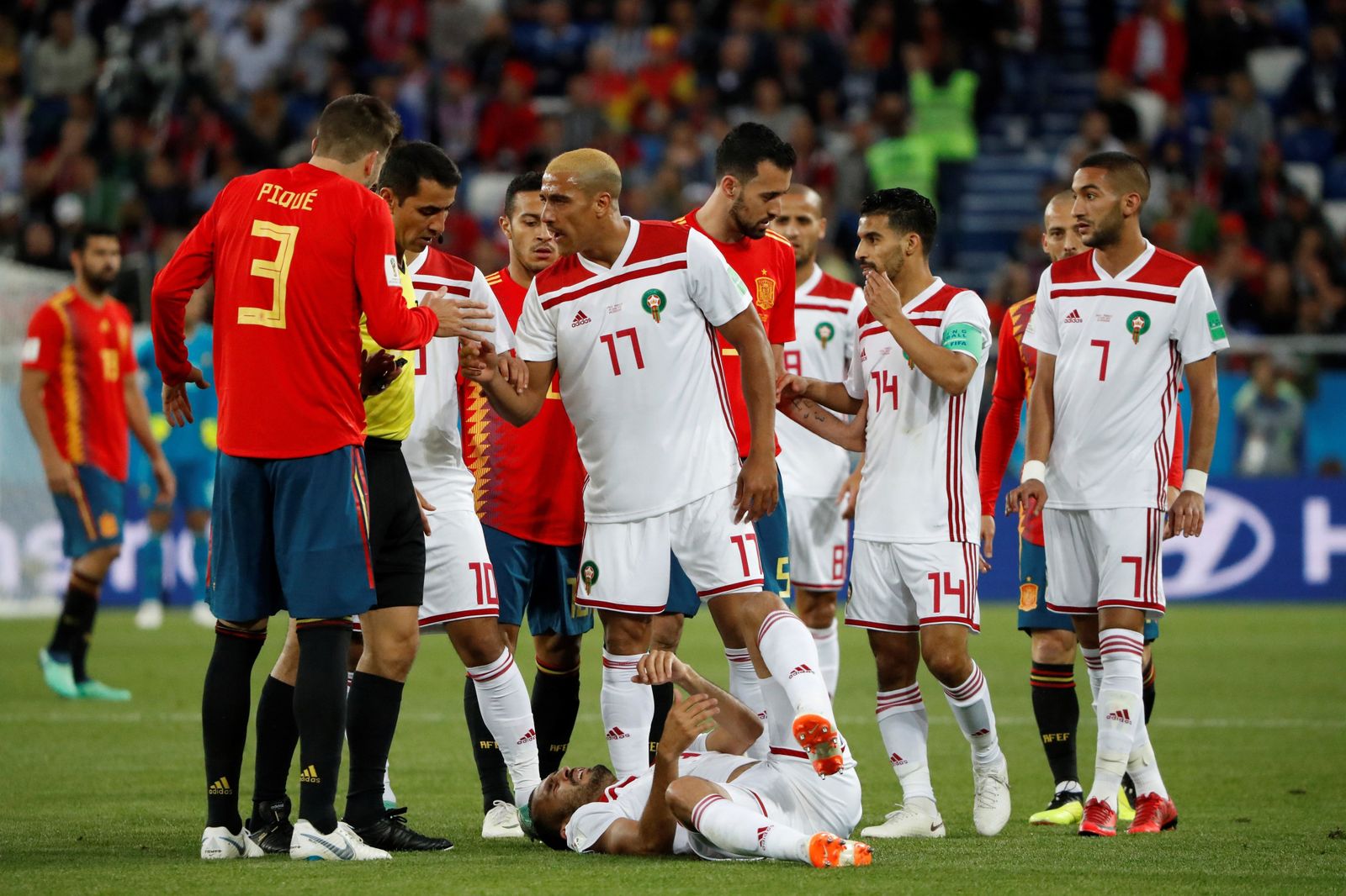 Las imágenes del España-Marruecos