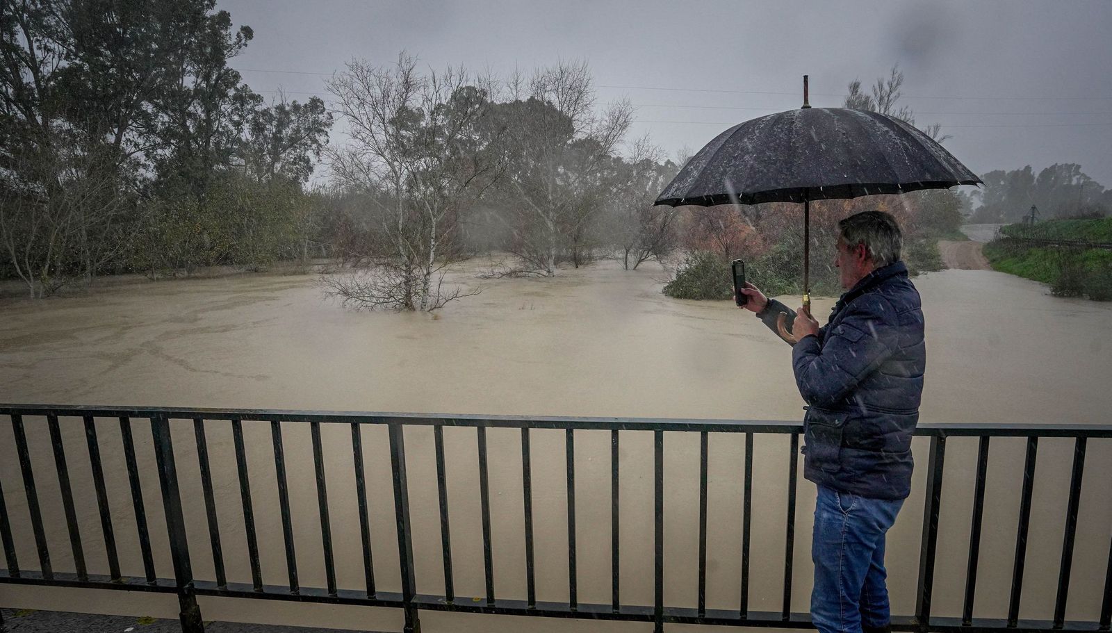 Imágenes de los efectos del temporal Kristin a su paso por Jerez