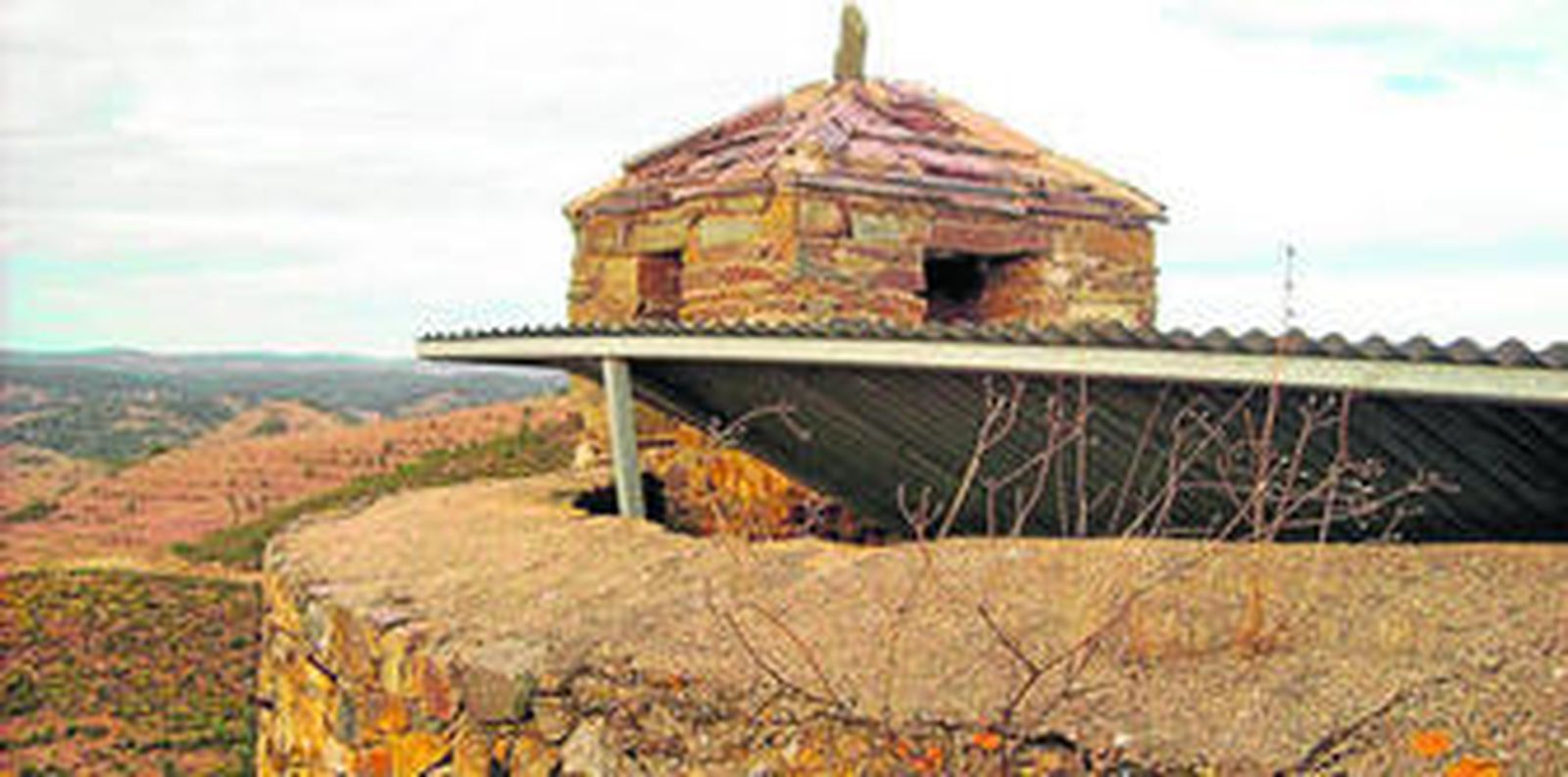 La garita que se levanta sobre el baluarte oeste del Castillo de San Marcos.