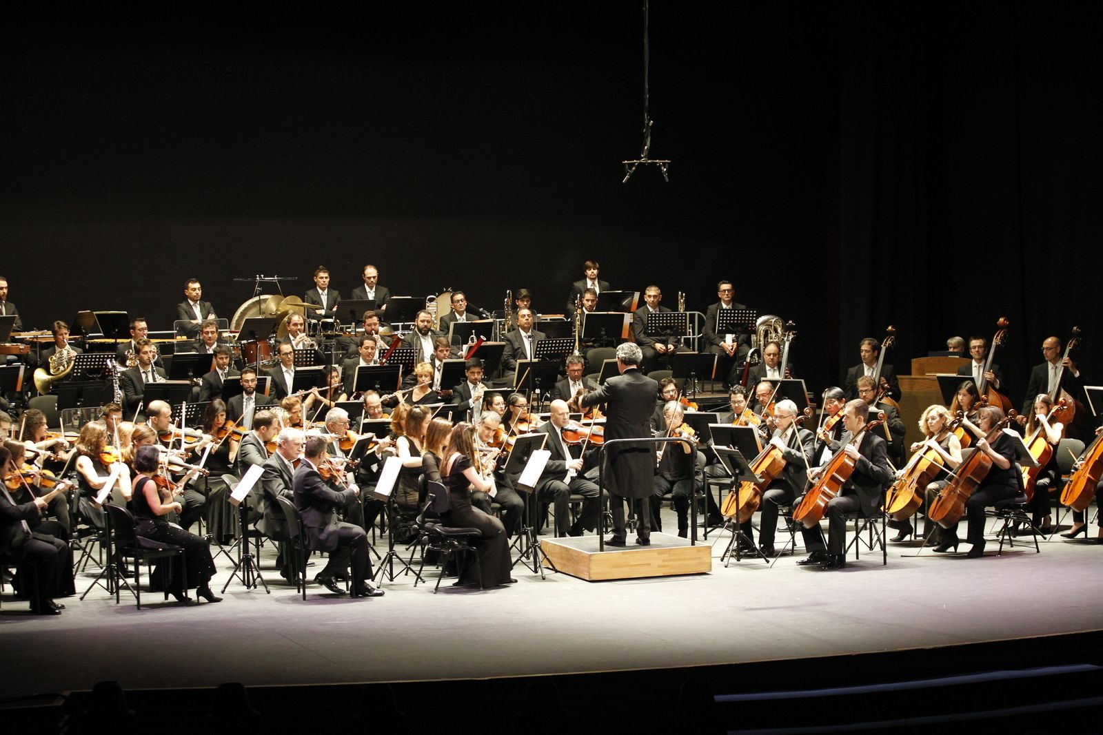 Un momento de la actuación de la Orquesta Sinfónica RTVE.