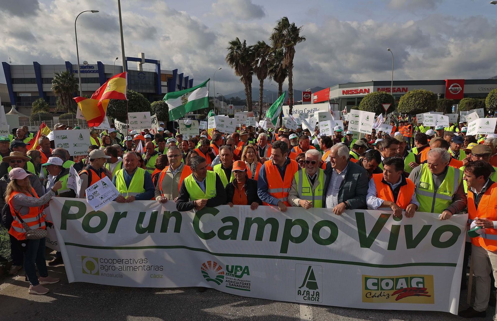 Imágenes de las protestas de los agricultores en Algeciras