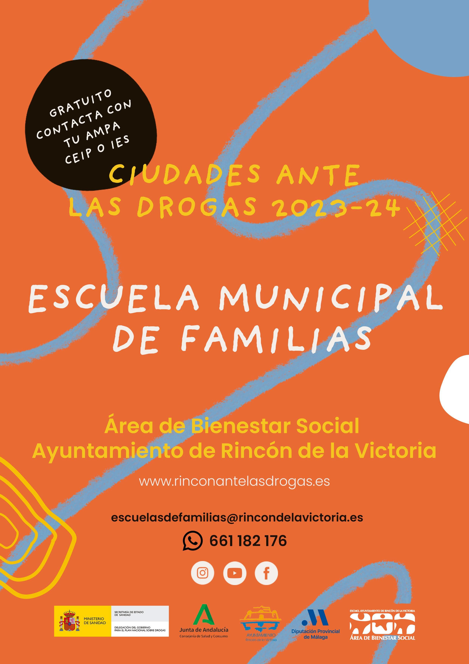 Cartel de los talleres gratuitos 'Ciudades ante las drogas' Cartel de los talleres gratuitos 'Ciudades ante las drogas'
