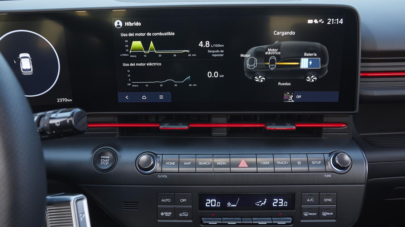 La supervisión de los diferentes procesos con los que trabaja el sistema de propulsión híbrido sólo es posible en la versión HEV: