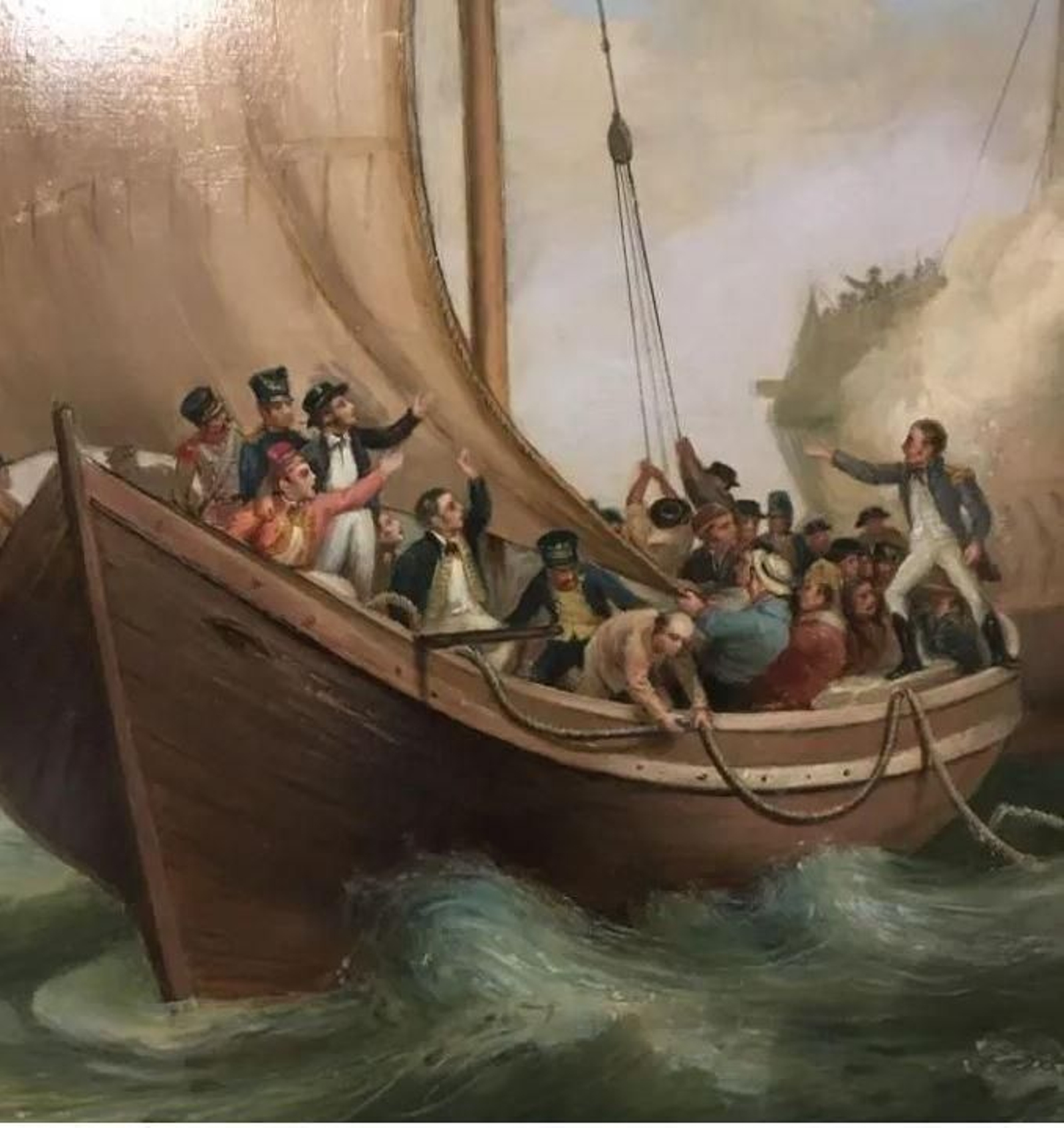 Detalles del cuadro 'Evasión del Buque Prisión Castilla Vieja'.