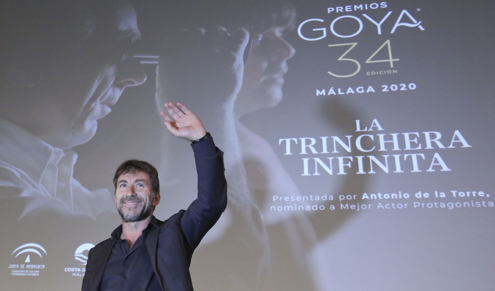 Antonio de la Torre, este miércoles, durante la presentación de ‘La trinchera infinita’ en el Cine Albéniz.
