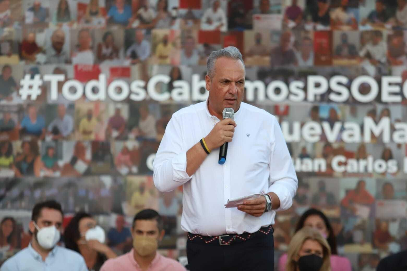 Juan Carlos Ruiz Boix, en un acto con militantes en Jerez.