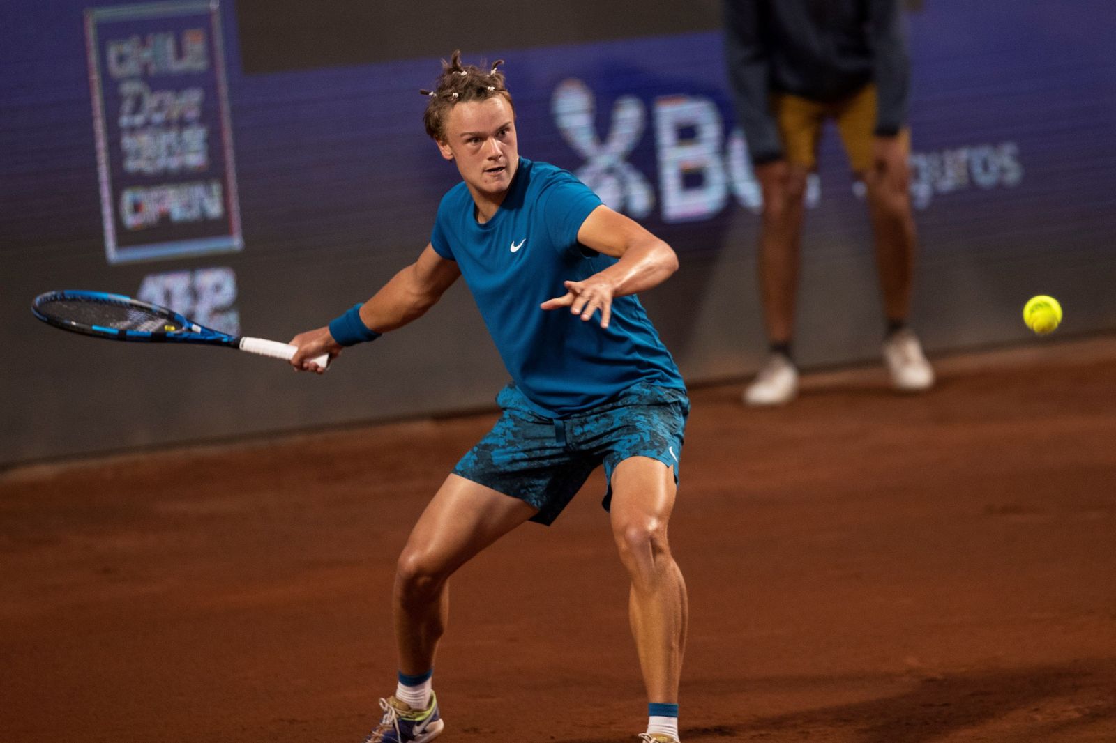 Holger Rune, durante el Open de Chile.