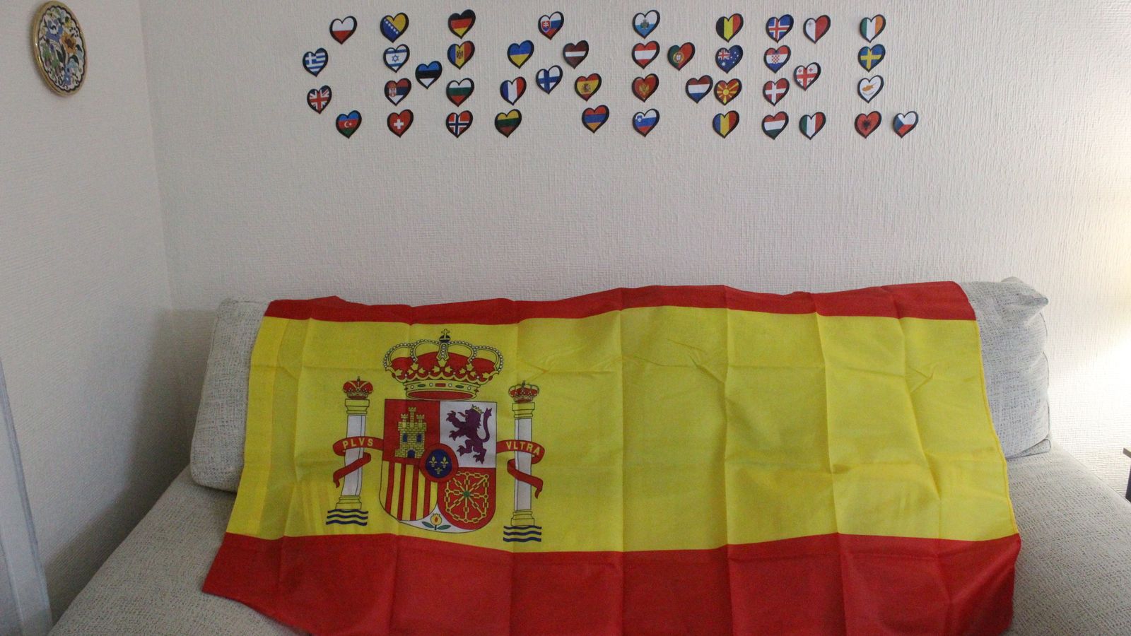 Decoración casera de apoyo a Chanel para Eurovisión 2022