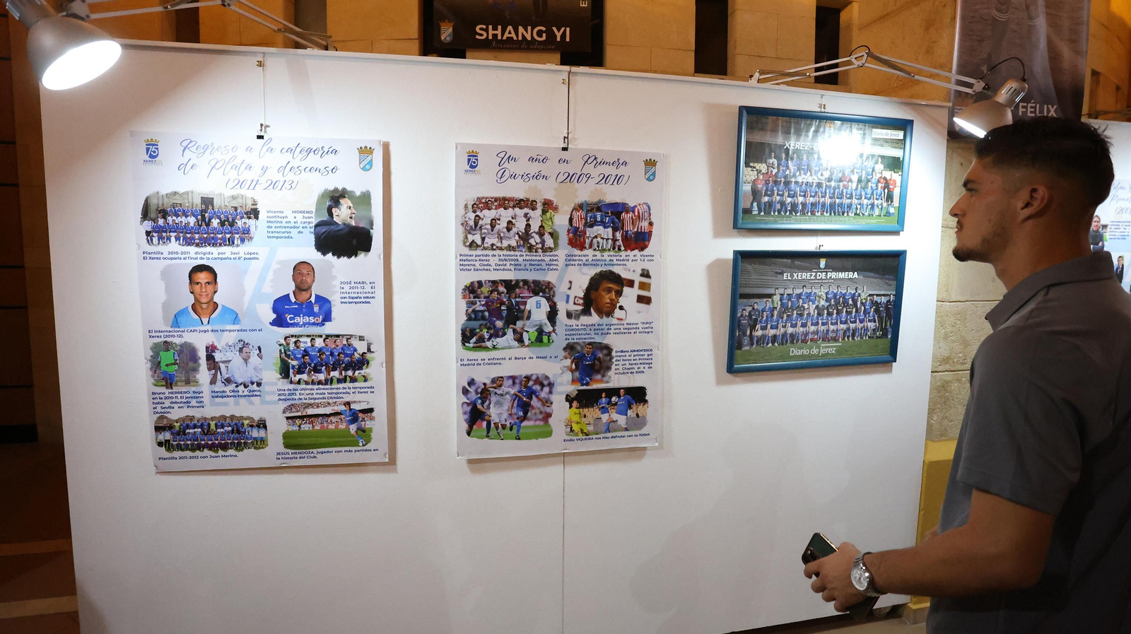 Inauguración de la exposición por el  75 aniversario del Xerez CD