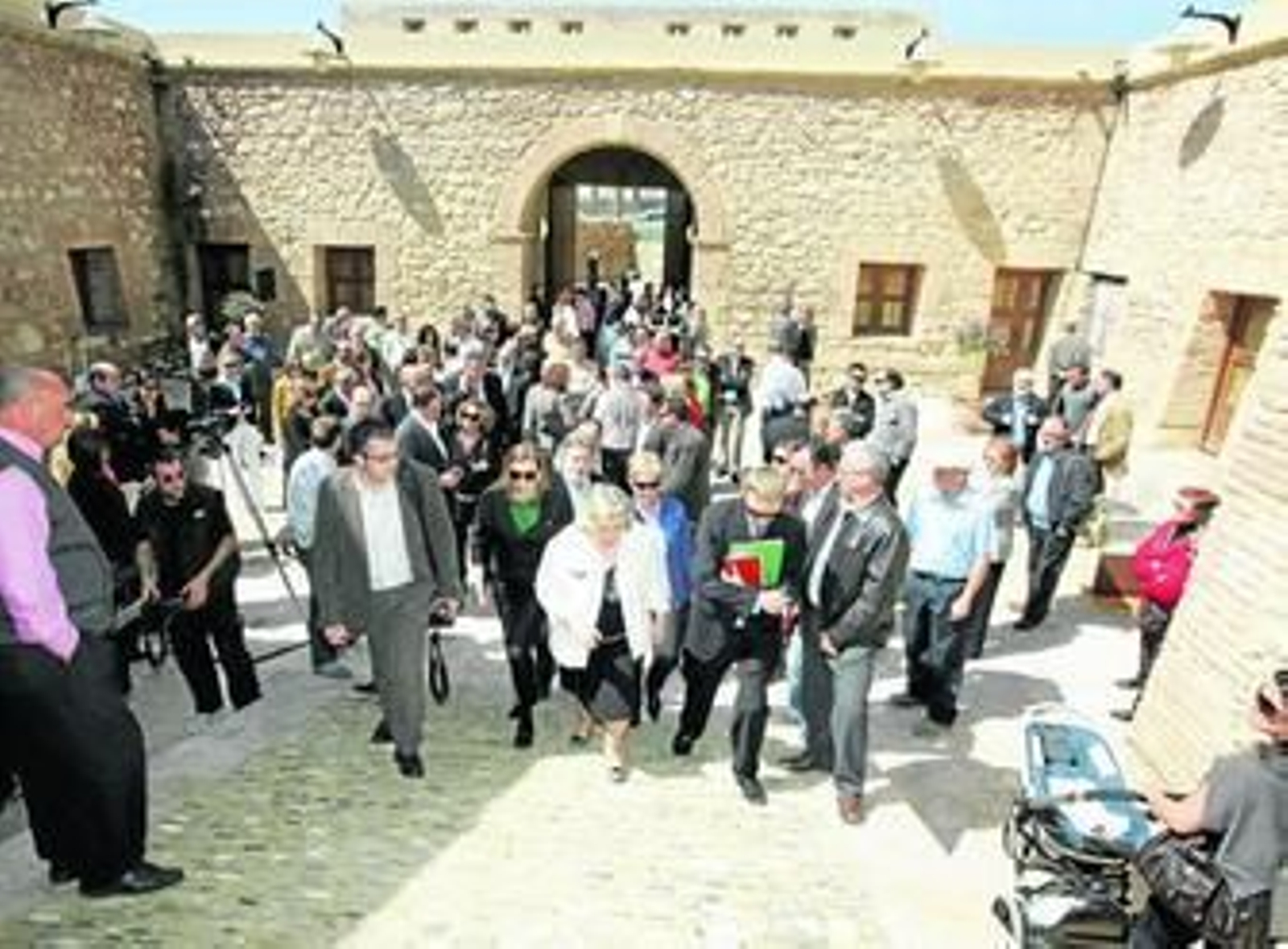 Clara Aguilera en la inauguración del Aula del Mar de Garrucha en el Castillo Jesús Nazareno.