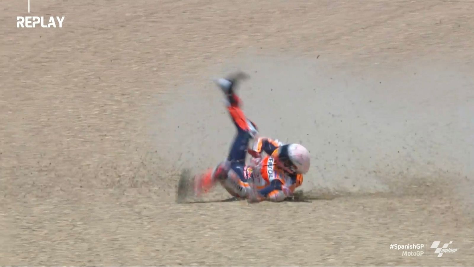 Momento de la caída.