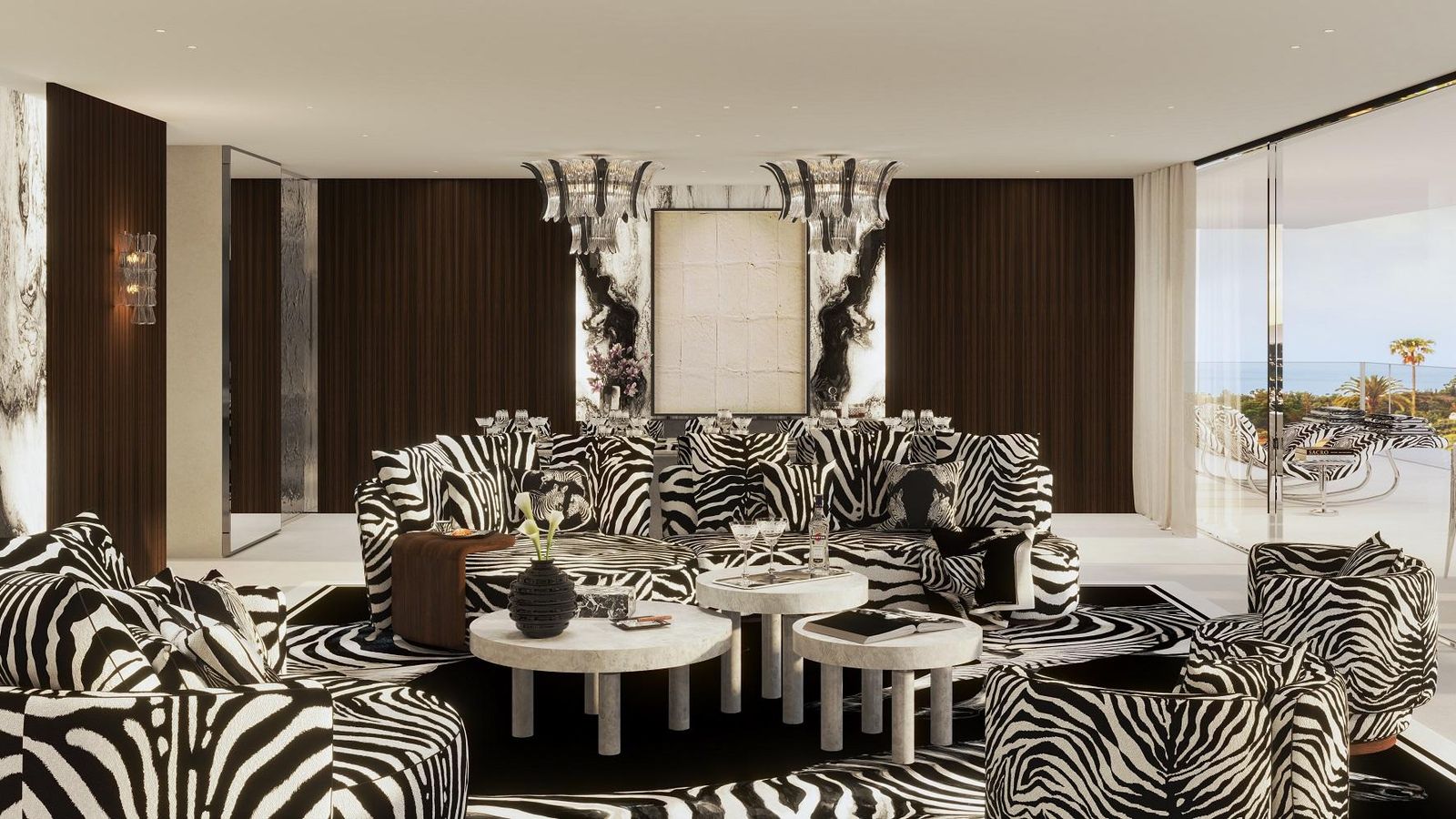 Recreación del proyecto de viviendas de lujo Design Hills de Dolce & Gabbana y Sierra Blanca Estates en Marbella.