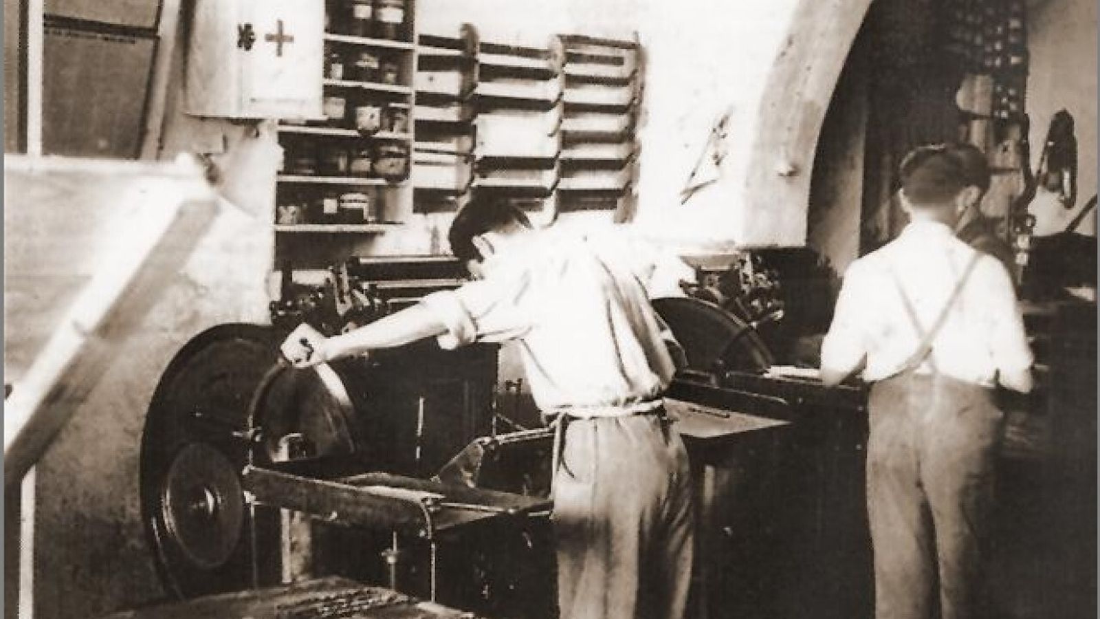 Interior de la imprenta.