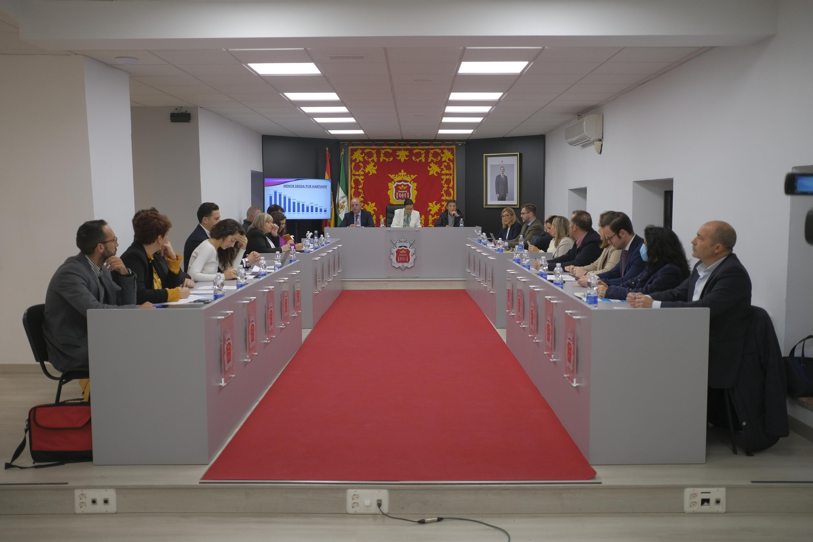 Pleno de debate de los presupuestos municipales celebrado este lunes.