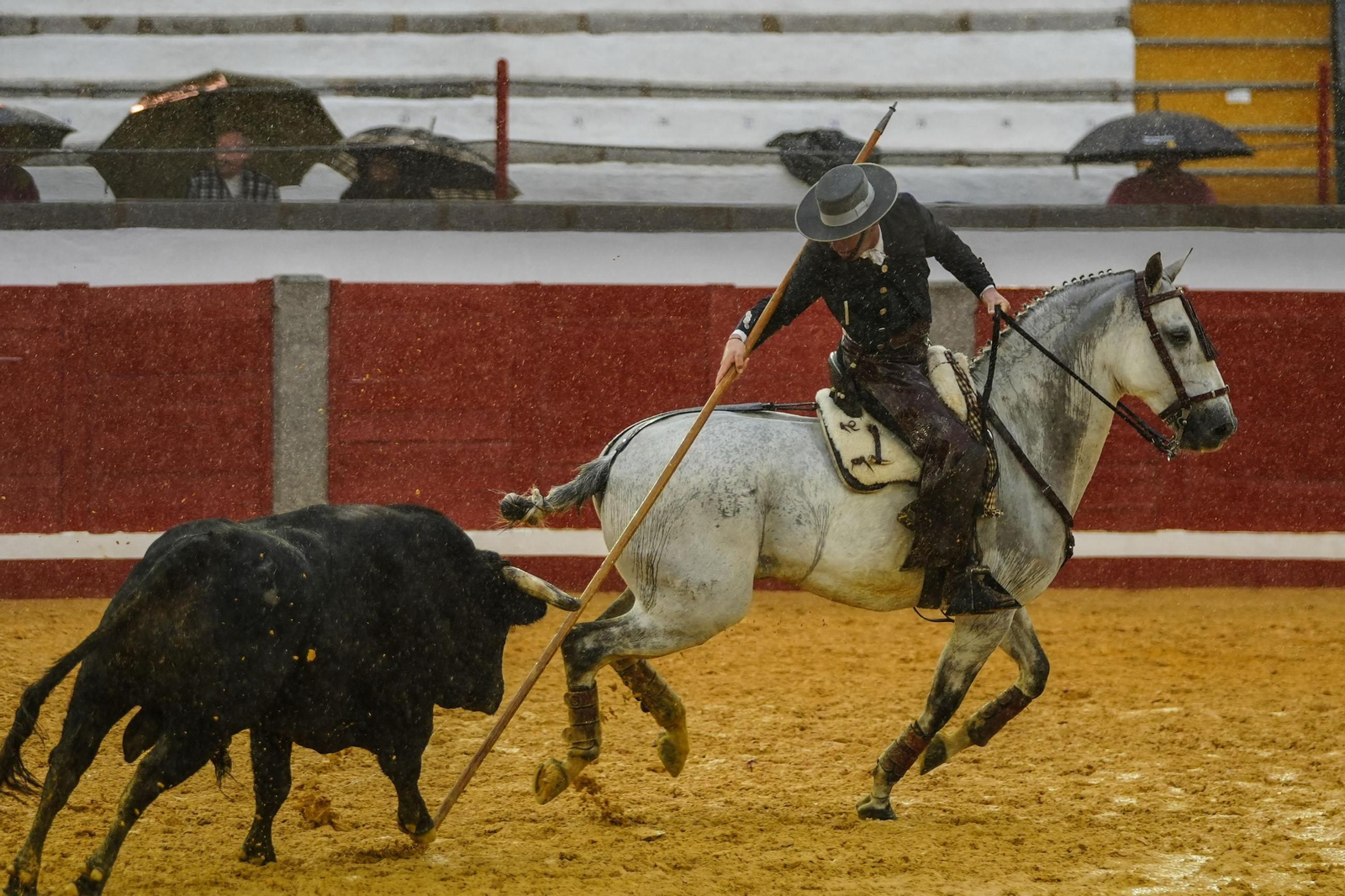 La corrida de rejones de la Feria de Pozoblanco, suspendida por la lluvia