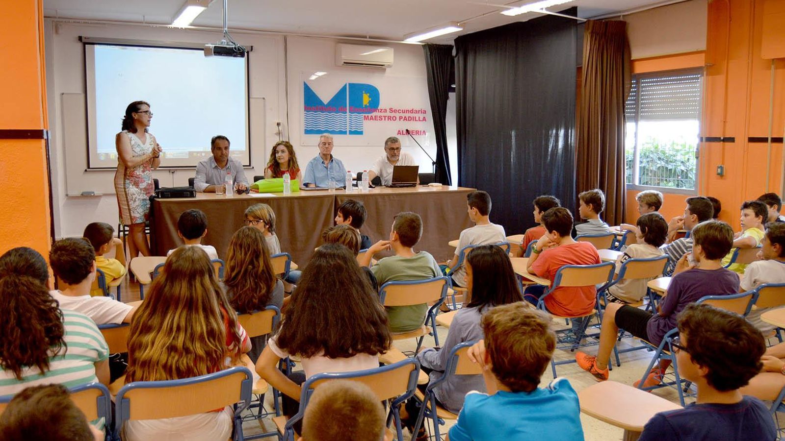 Los alumnos, en un momento de la clausura