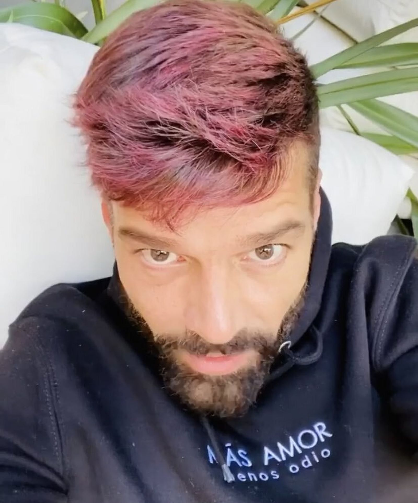 Ricky Martin, con el pelo rosa.